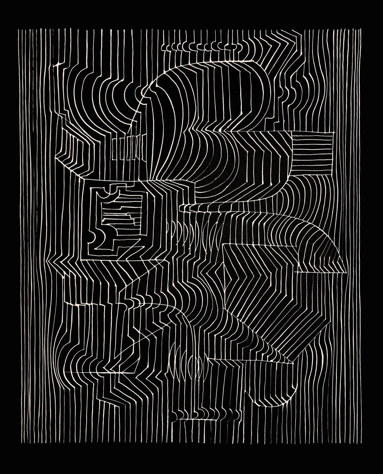 Victor Vasarely, Composition, Ondulatoires, Limited Edition Héliogravure