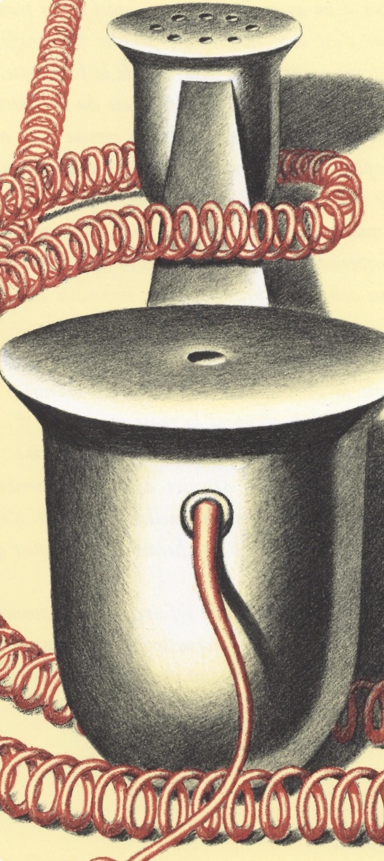 Konrad Klapheck, Composition, Hommage à Aimé et Marguerite Maeght, Derrière le miroir, Limited Edition Lithograph