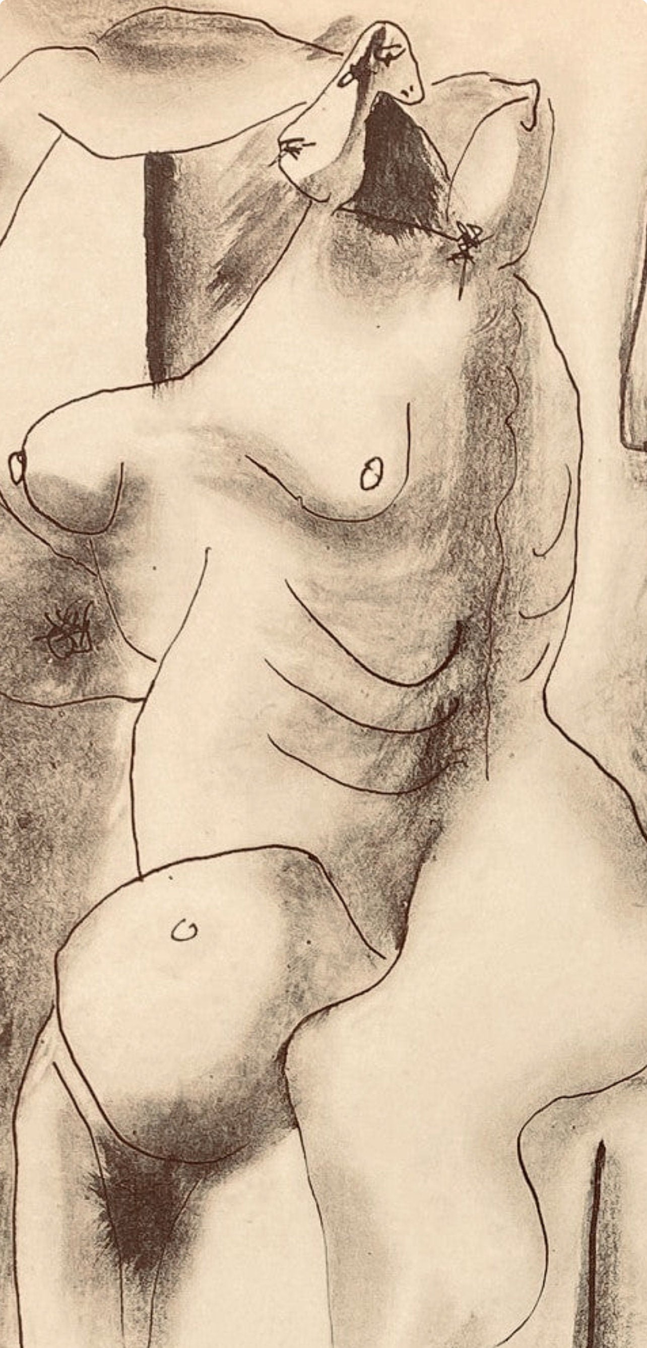 Pablo Picasso, Composition, Carnet de dessins de Picasso, Cahiers d’Art, Limited Edition Lithograph
