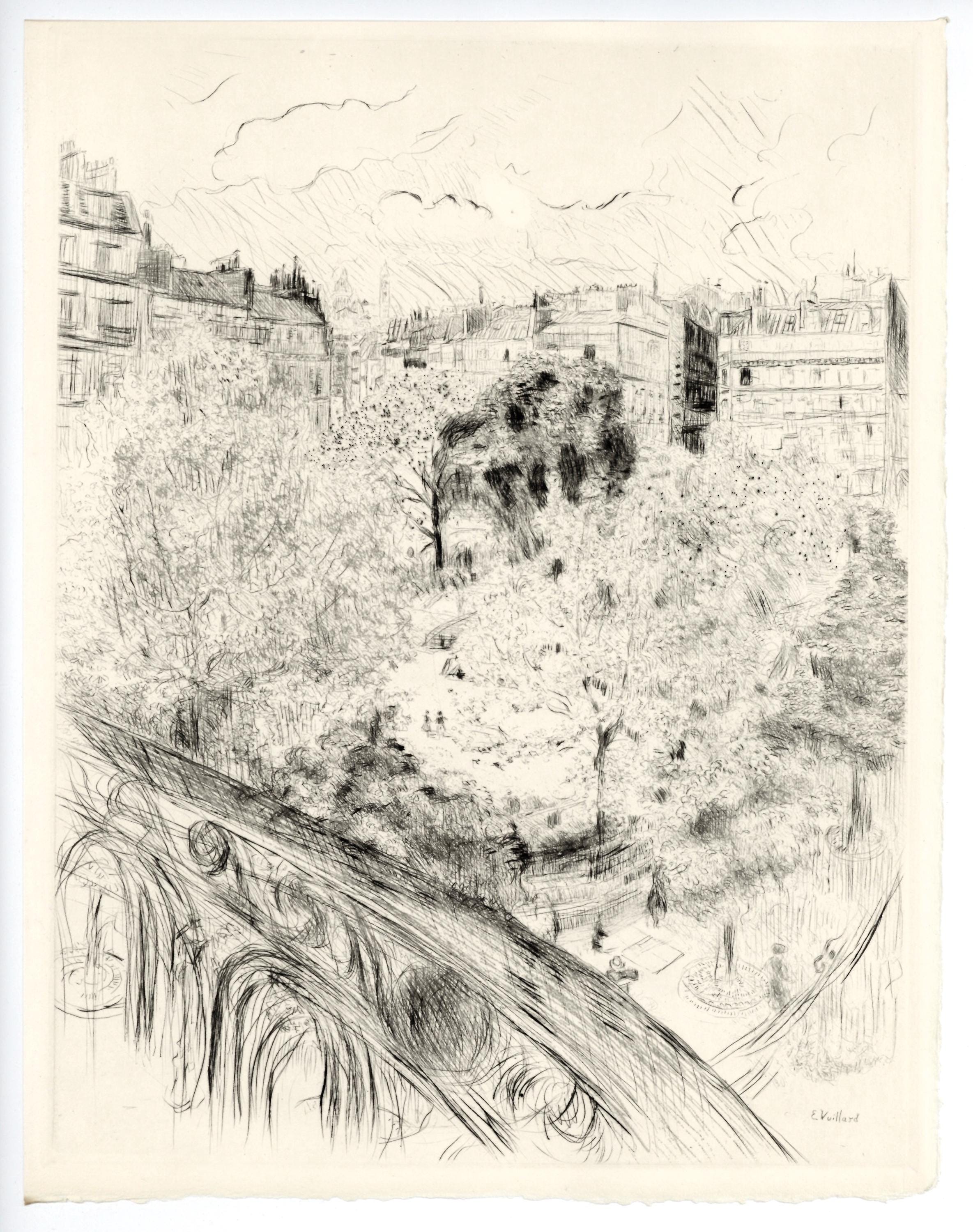 Édouard Vuillard, Le Square Vintimille, A La gloire à Paris, Limited Edition Etching