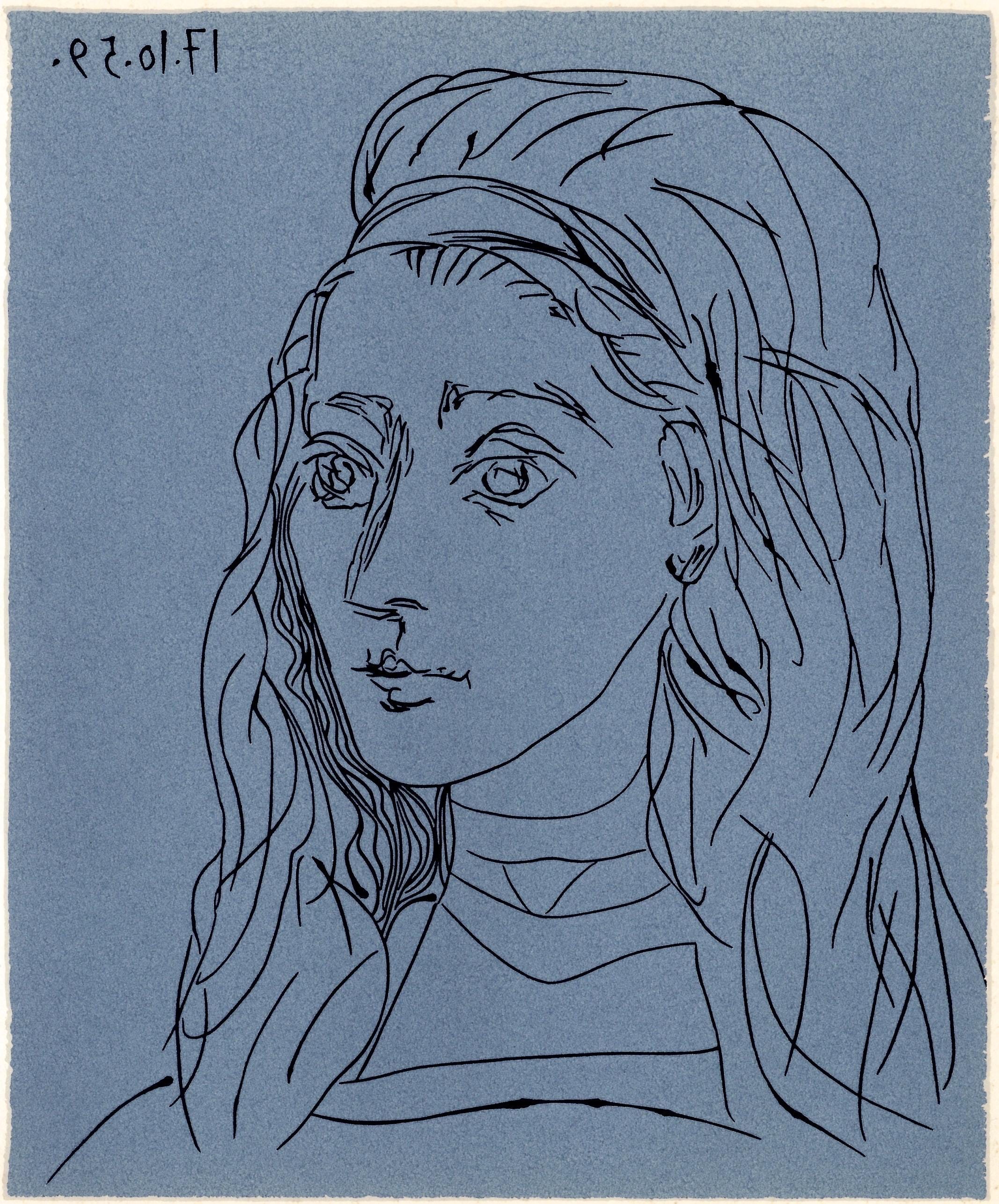 Pablo Picasso, Jacqueline (Orozco 214), Grabados al linóleo, Limited Edition Linocut