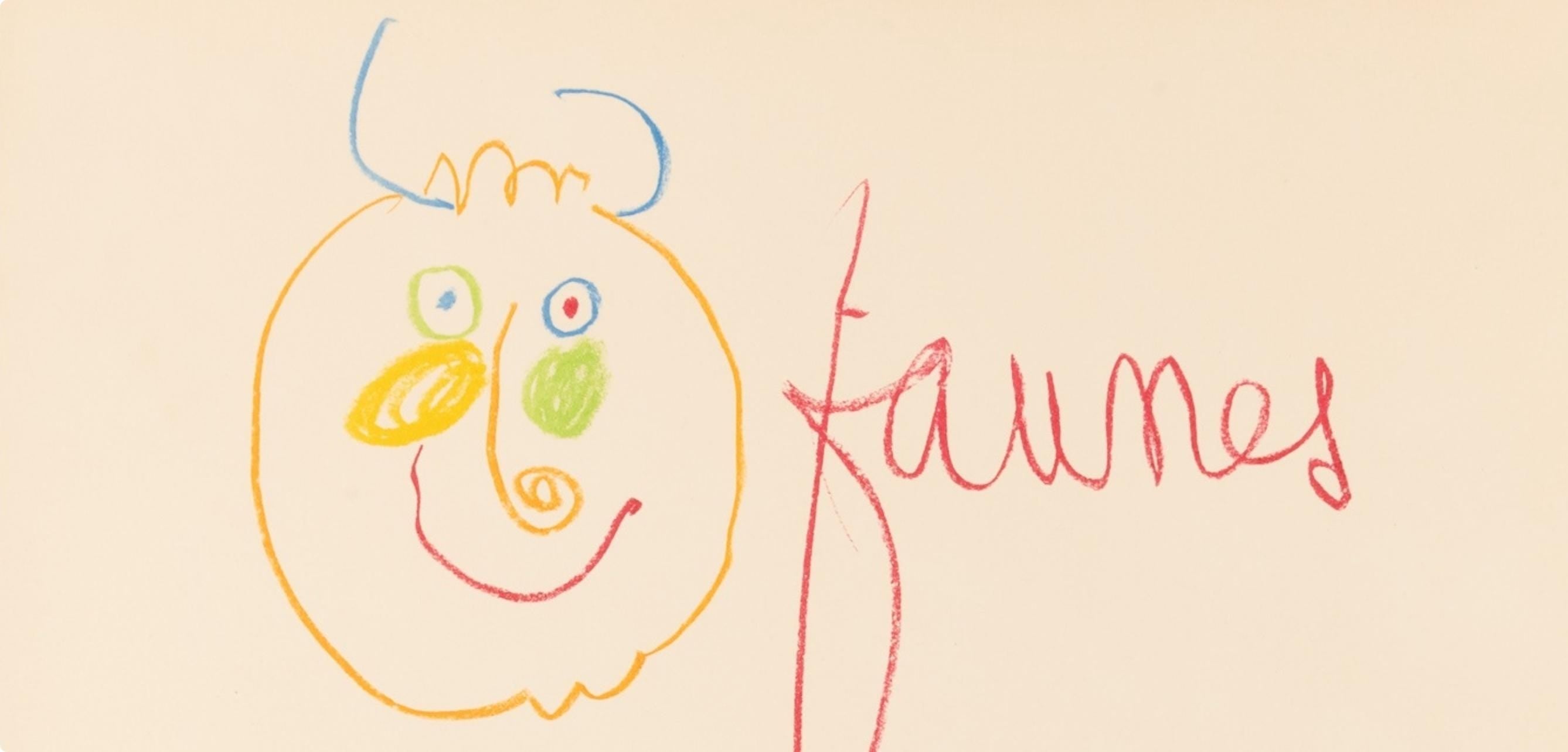 Pablo Picasso, Composition, Faunes et Flore d'Antibes, Limited Edition Lithograph
