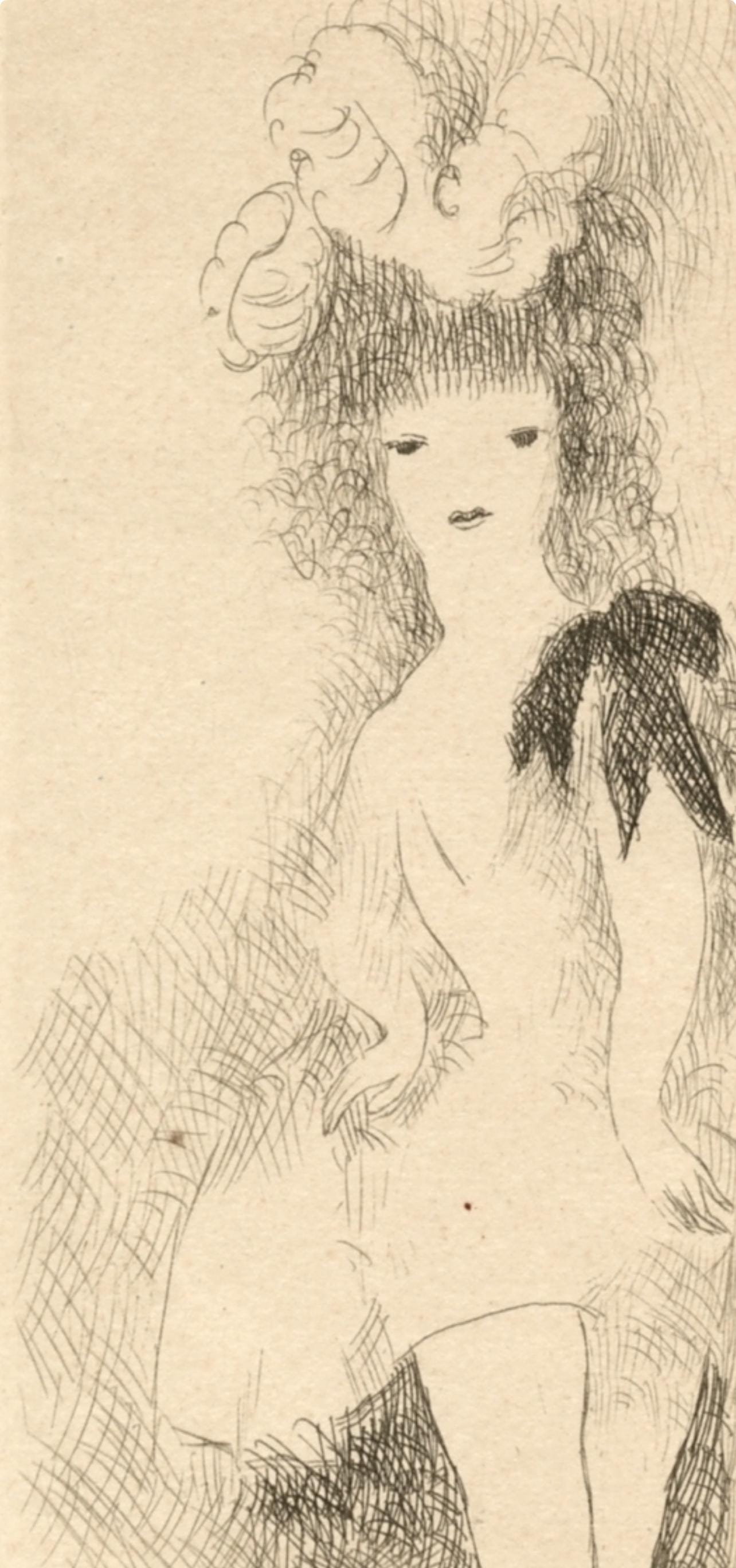 Marie Laurencin, Jeune fille au nœud noir, Dix filles dans un pré, Limited Edition Etching