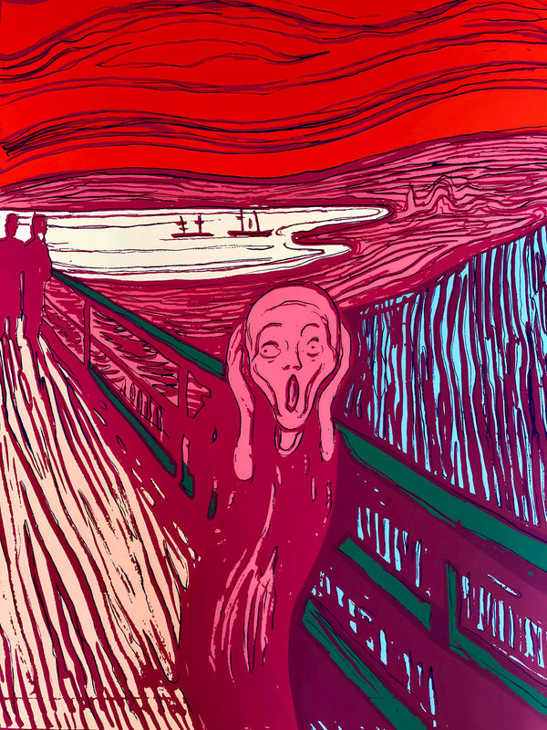 Andy Warhol, The Scream (after Edvard Munch), Pink, Official Limited Edition, Sunday B. Morning, Silkscreen