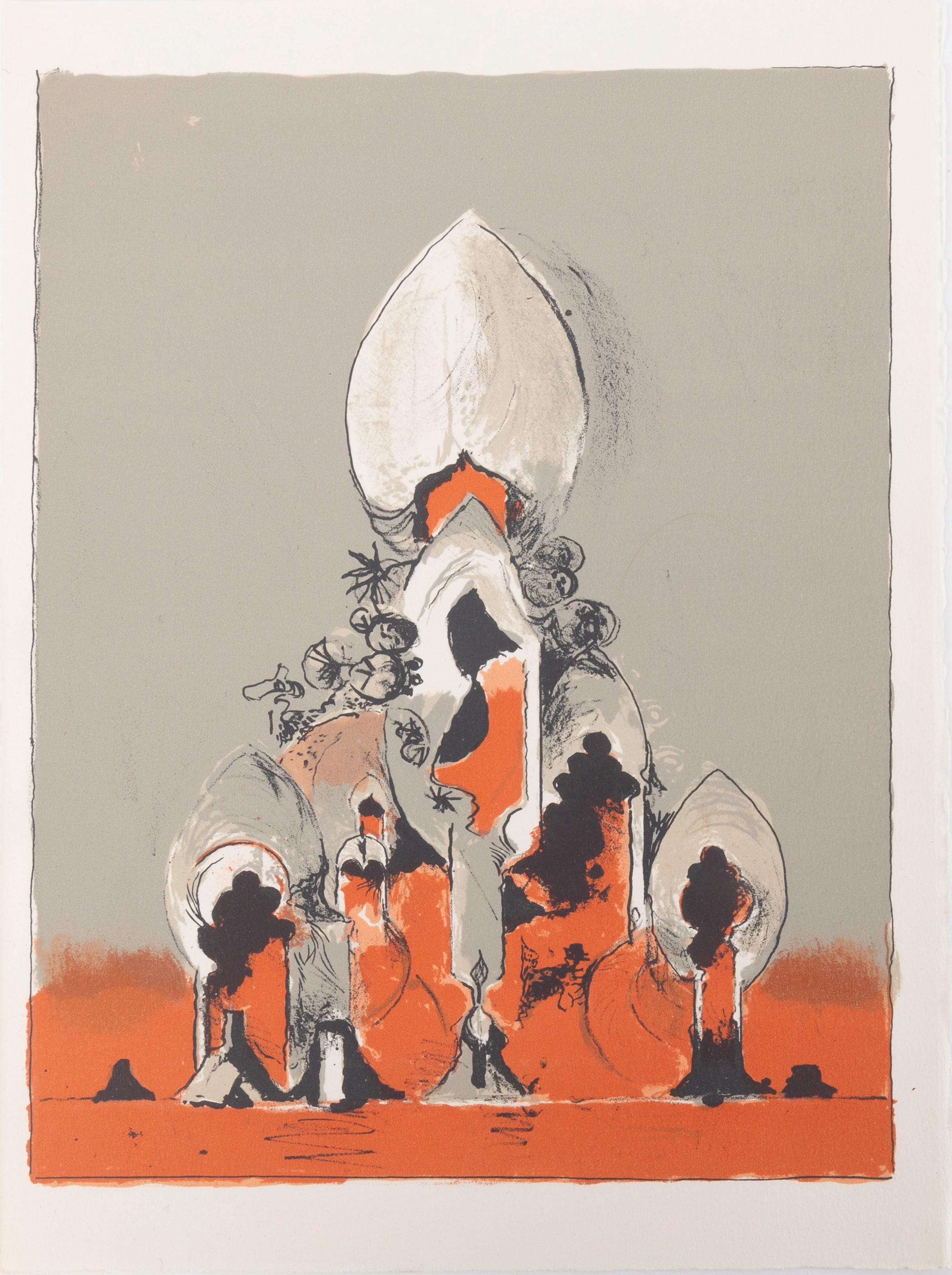 Graham Sutherland, Composition, San Lazzaro et ses Amis, XXe Siècle, Limited Edition Lithograph