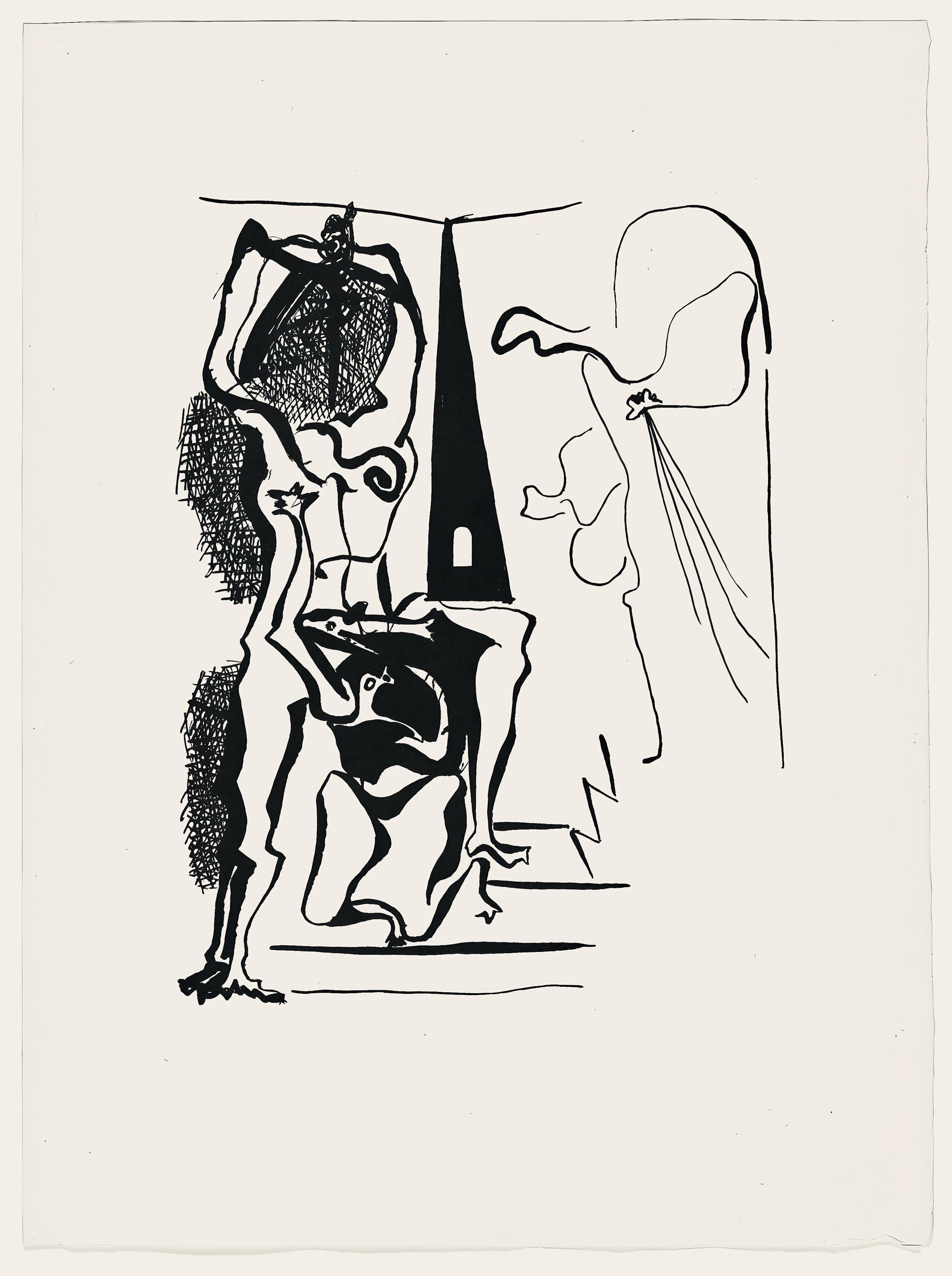 Pablo Picasso, Composition (Monod 10485), Hélène chez Archive de Illustrations de Pablo Picasso, Limited Edition Woodcut