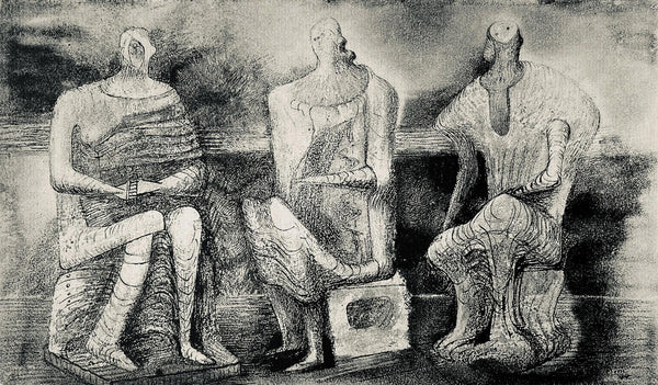 Henry Moore, Seated Figures, The Drawings of Henry Moore, Limited Edition Lithograph