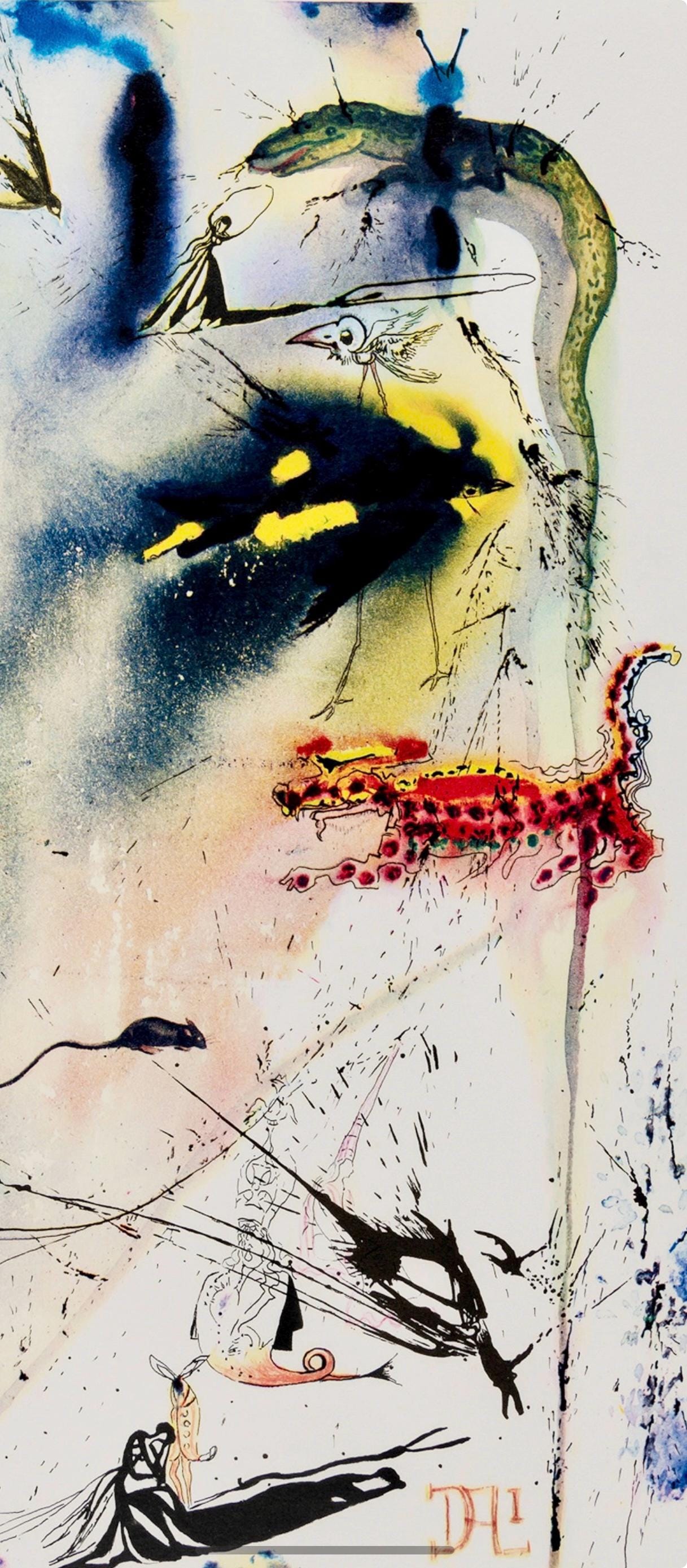 Salvador Dalí, Composition (Field 69-5, A-M), Alice's Adventures in Wonderland, Limited Edition Héliogravure