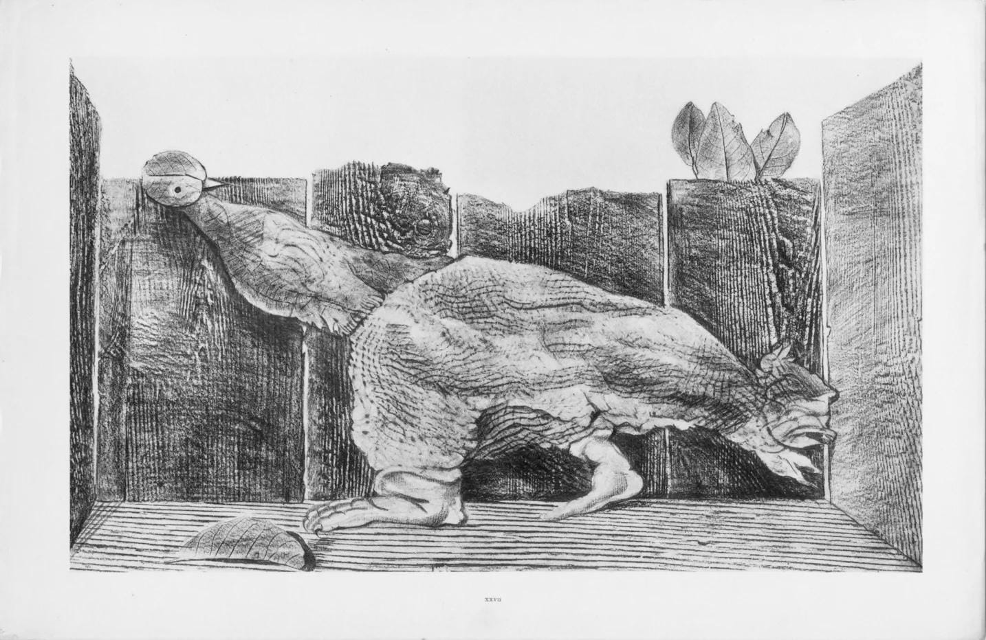 Max Ernst, Composition (Spies/Leppien 222), Histoire Naturelle, Limited Edition Lithograph