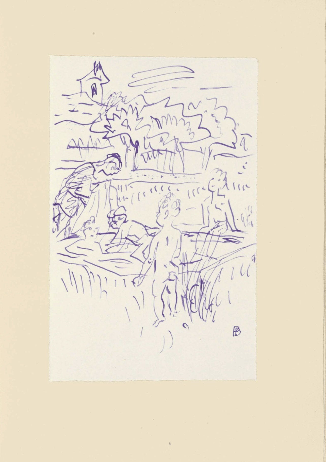 Pierre Bonnard, Composition (Terrasse 54), Pierre Bonnard Correspondences, Limited Edition Lithograph