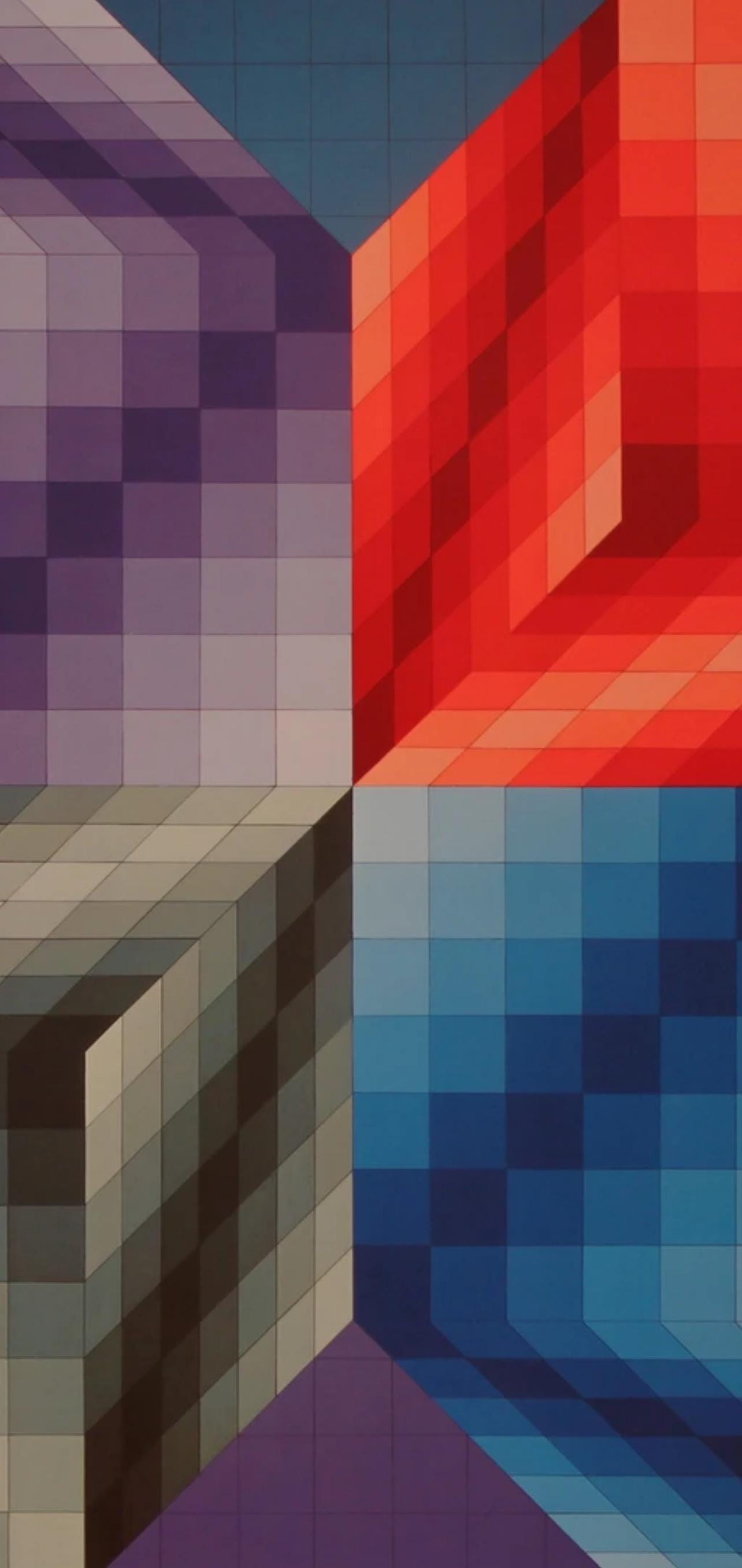 Victor Vasarely, Composition, Progressions III, Limited Edition Héliogravure