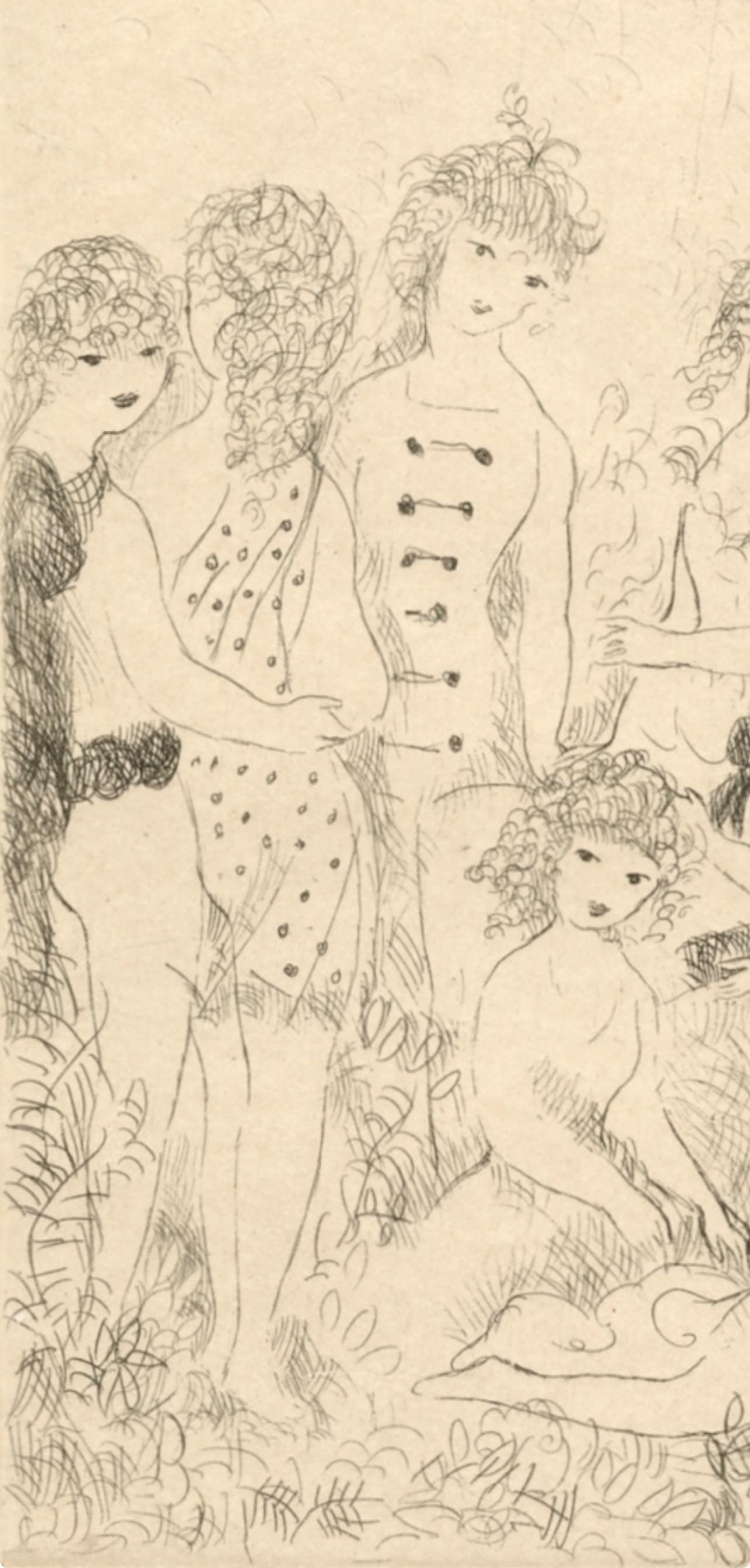 Marie Laurencin, La Ronde, Dix filles dans un pré, Limited Edition Etching