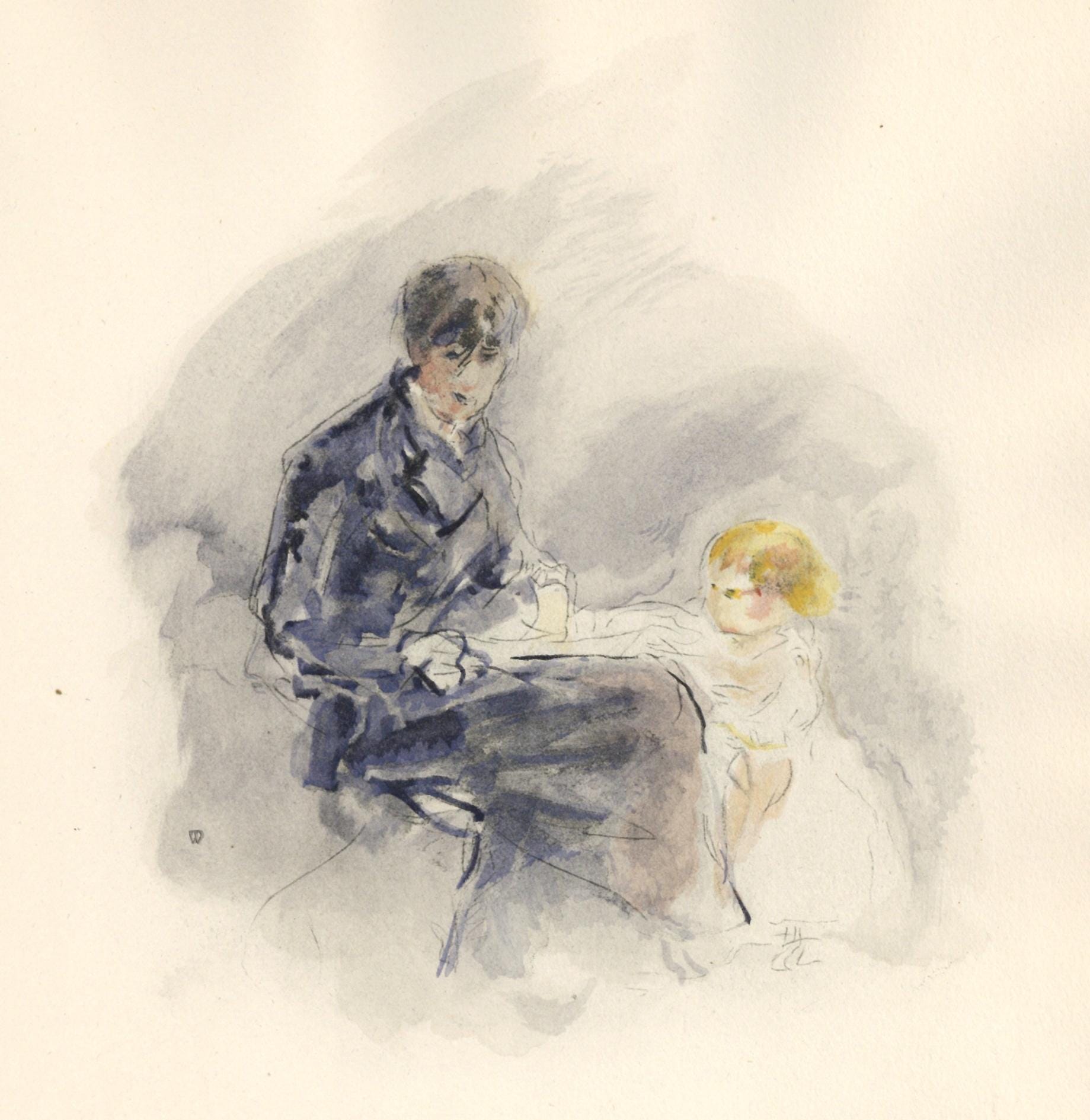 Berthe Morisot, Berthe Morisot et sa fille, Berthe Morisot Seize Aquarelles, Limited Edition Lithograph