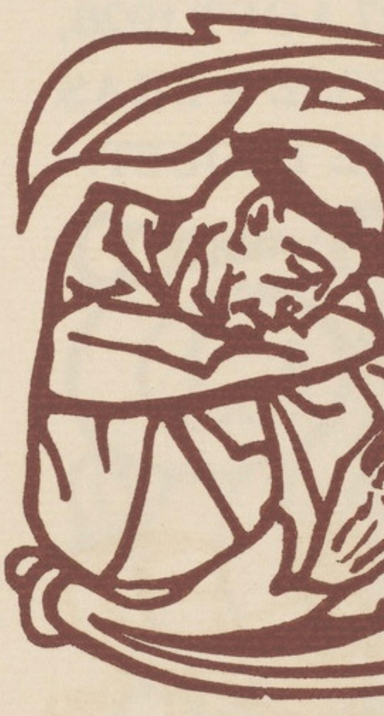 Émile Bernard, Composition (Morane, No. 100), Les Petites Fleurs de St. Françoise, Limited Edition Woodcut