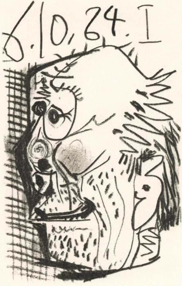 Pablo Picasso, Composition, Le Goût du Bonheur (Cramer 148; Bloch 2013), Limited Edition Mixed Media Lithograph