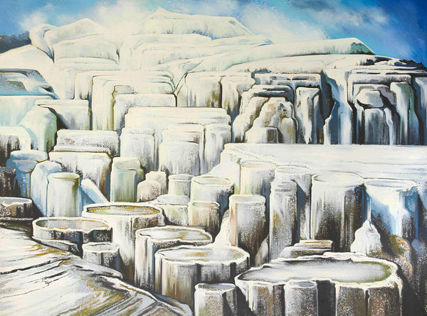 Lowell Nesbitt, Impossible Series (Mountain in Winter), Original Painting (78 x 104 inches)