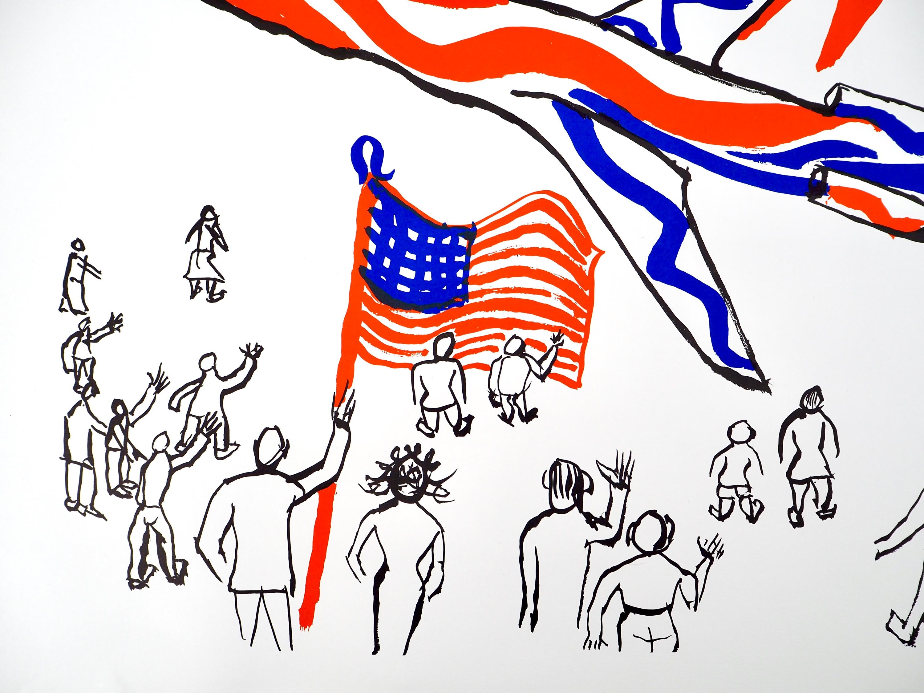 Alexander Calder, Composition, Braniff International Airways Flying Colors Collection, Limited Edition Lithograph