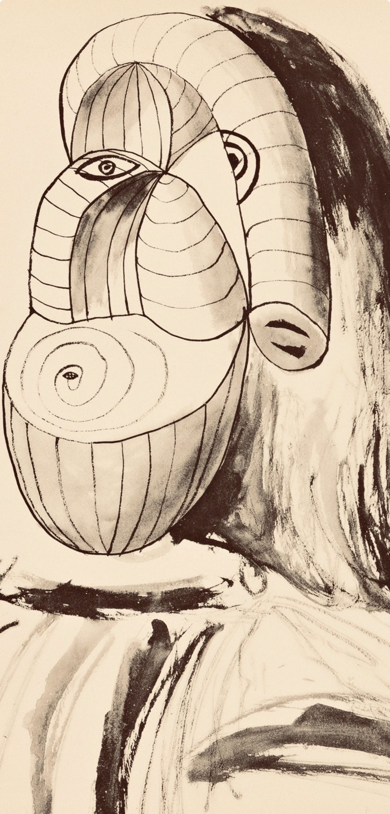 Pablo Picasso, Composition, Carnet de dessins de Picasso, Cahiers d’Art, Limited Edition Lithograph