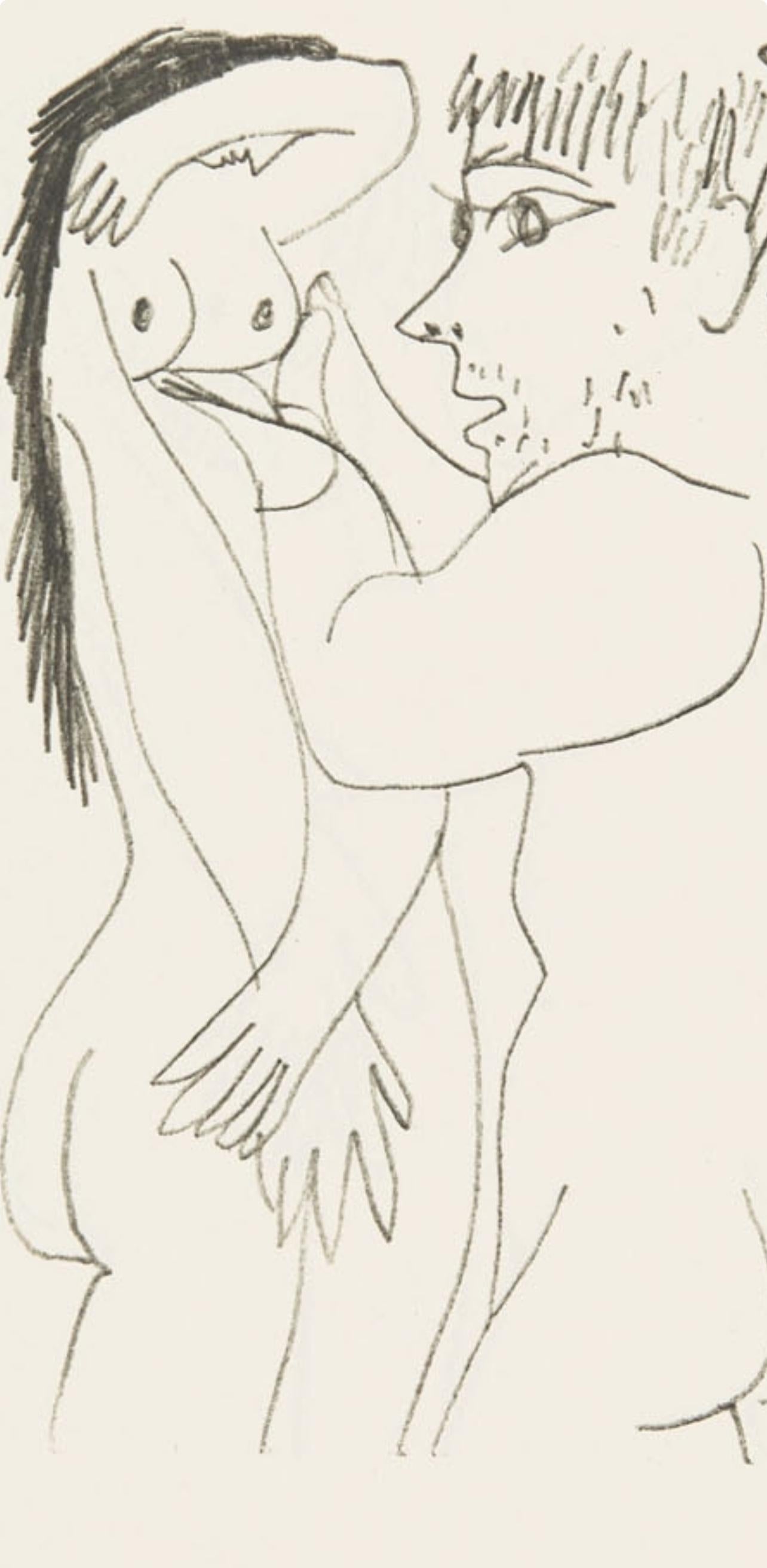 Pablo Picasso, Composition, Le Goût du Bonheur (Cramer 148; Bloch 2013), Limited Edition Mixed Media Lithograph