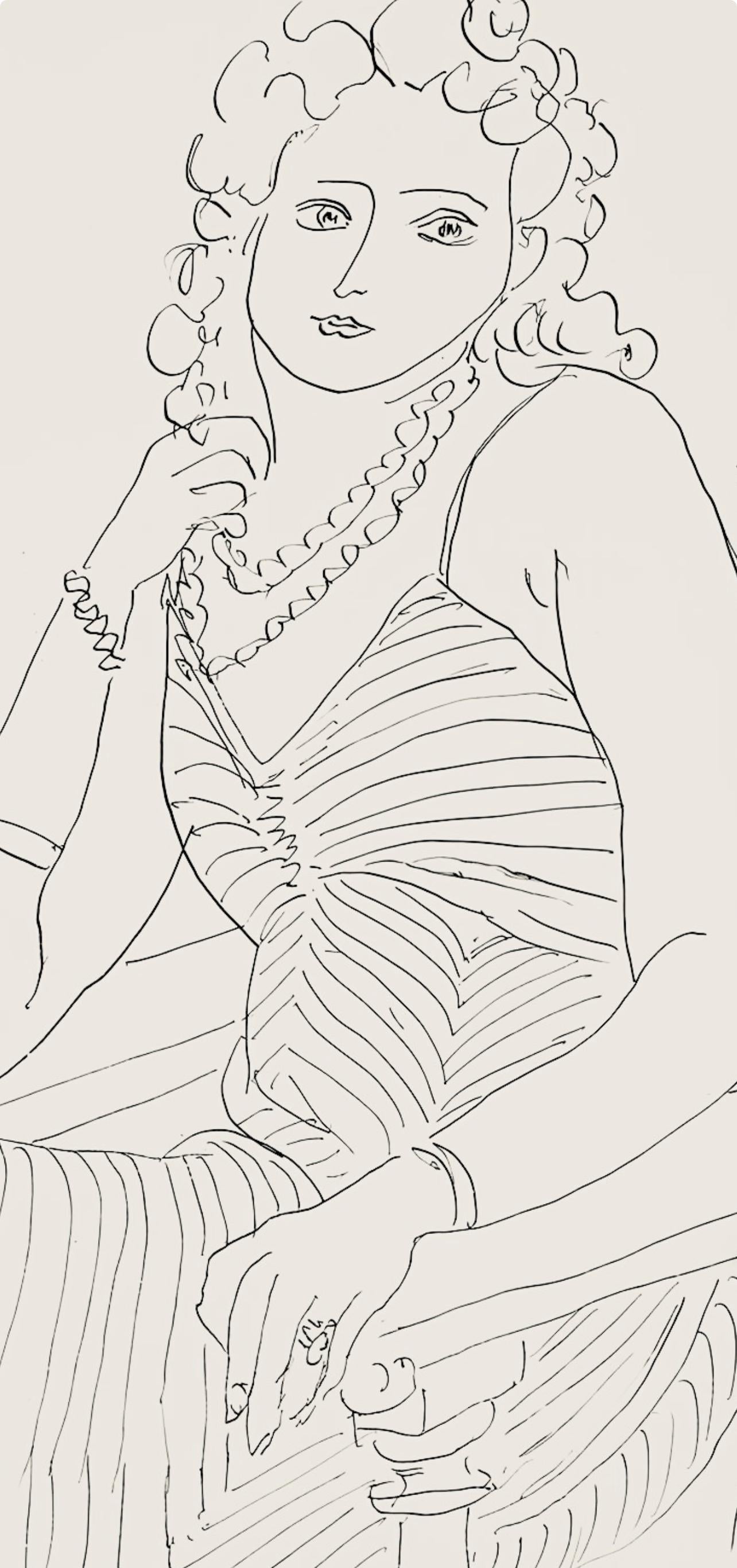 Henri Matisse, Série P, var. 2 (Duthuit 9), Henri Matisse, Dessins, Thèmes et variations, Limited Edition Lithograph
