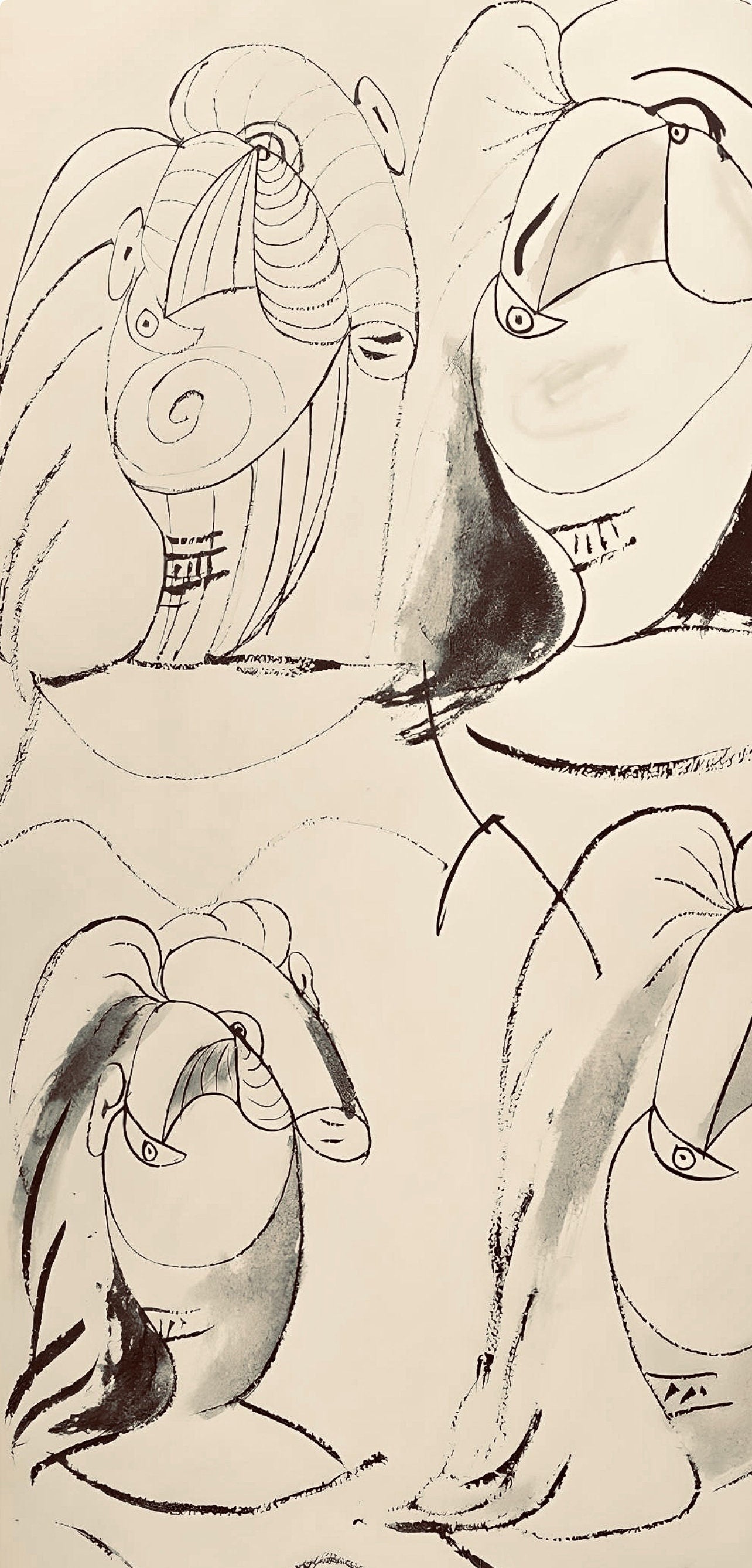 Pablo Picasso, Composition, Carnet de dessins de Picasso, Cahiers d’Art, Limited Edition Lithograph