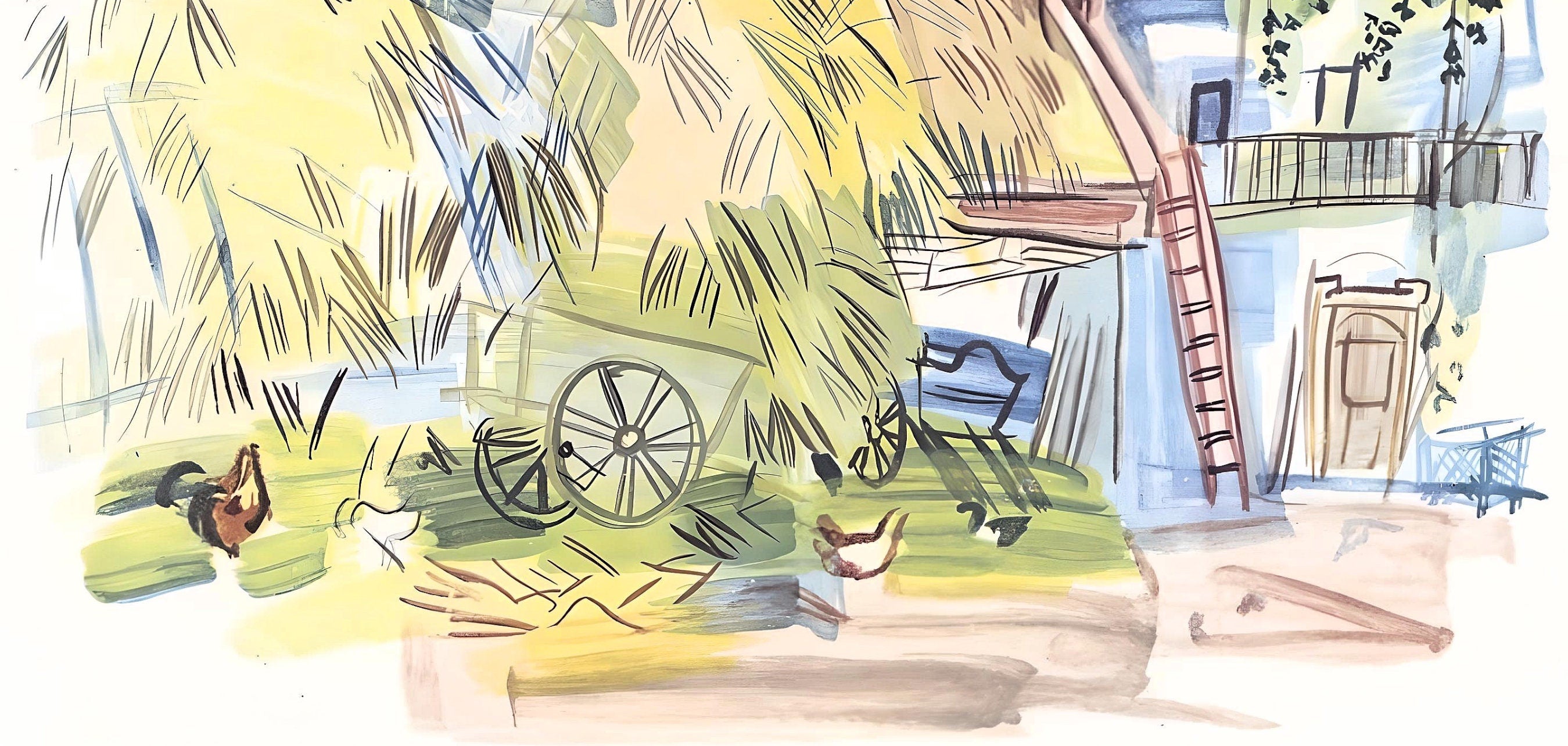 Raoul Dufy, La belle grange de Lestel, Vacances forcées