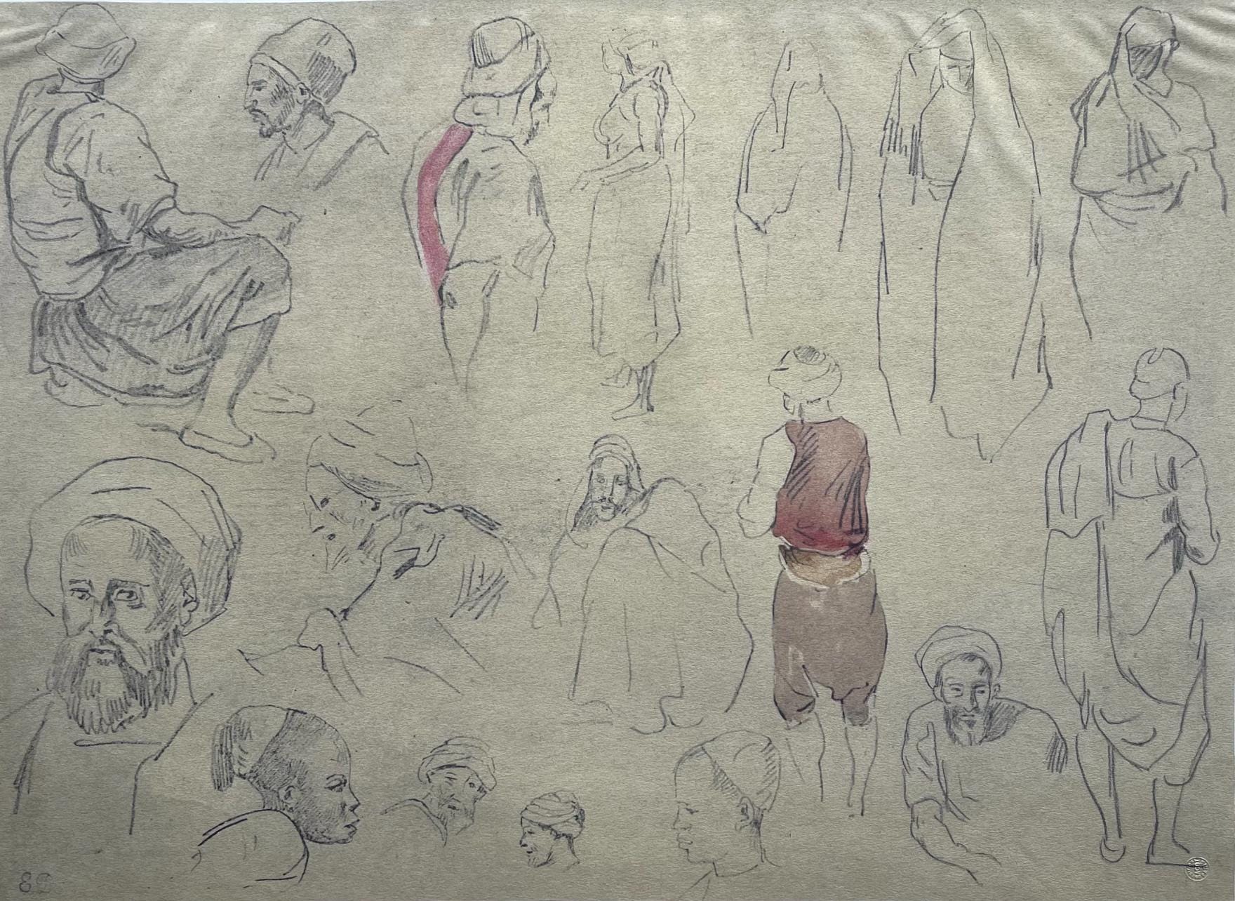 Eugène Delacroix, Composition, Trente et un Dessins et Aquarelles du Maroc, Limited Edition Lithograph