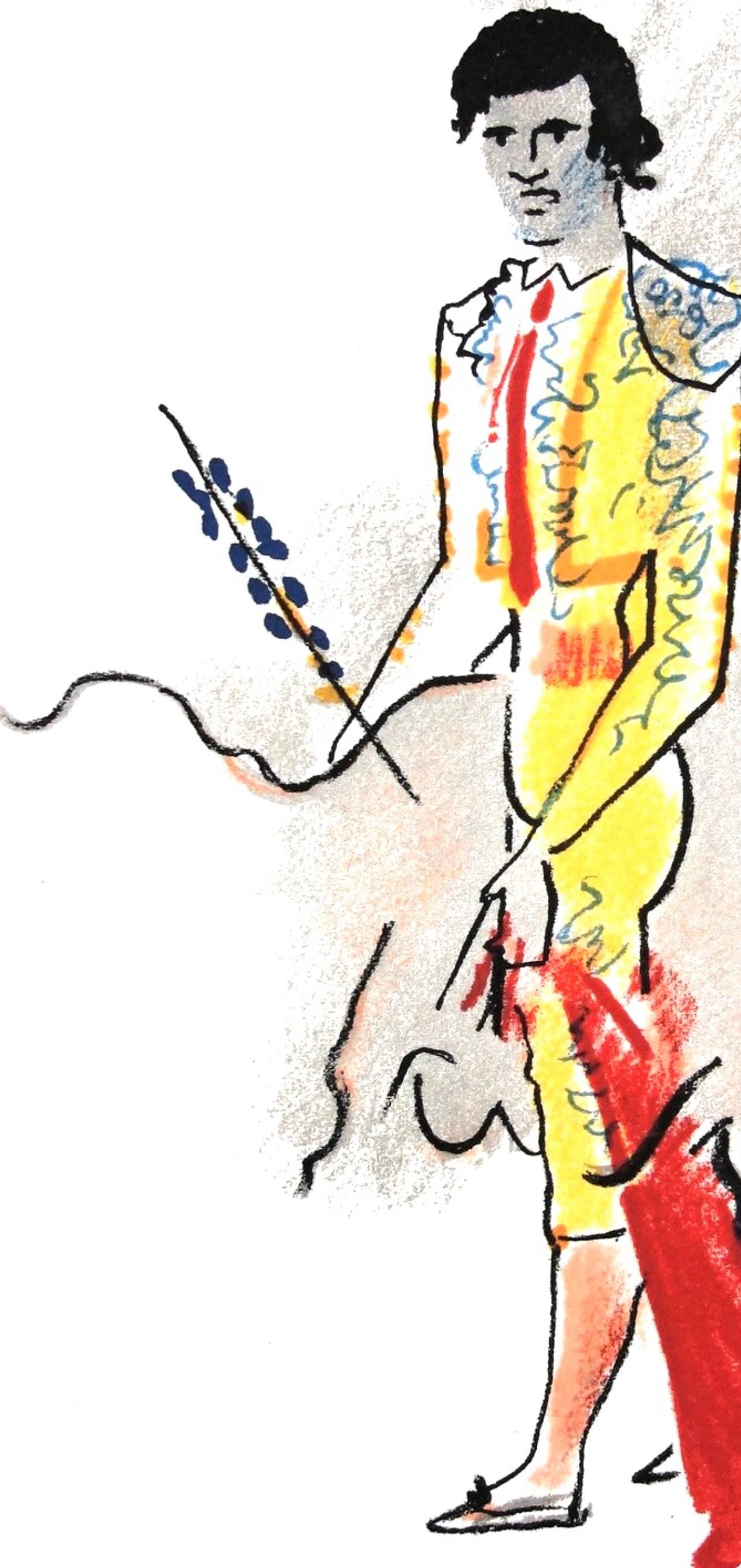 Jean Cocteau, Composition, Taureaux, Limited Edition Lithograph