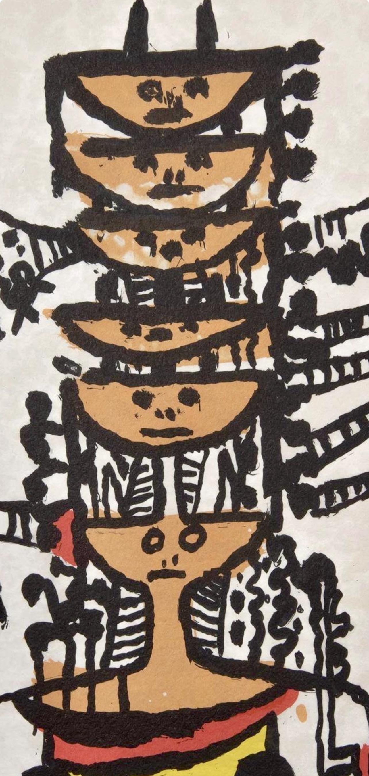 Wifredo Lam 林飛龍, Composition, Ediciones Polígrafa, Redfern Gallery, Limited Edition Lithograph