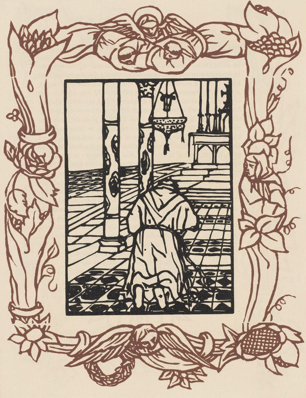 Émile Bernard, Composition (Morane, No. 100), Les Petites Fleurs de St. Françoise, Limited Edition Woodcut