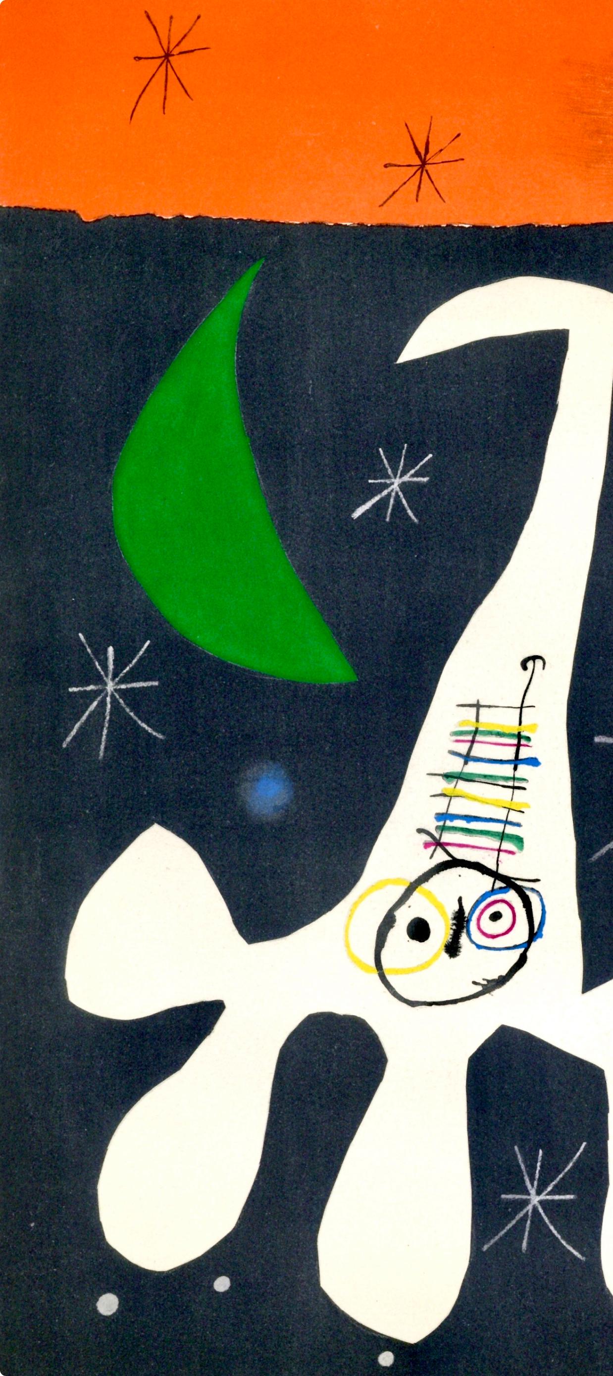 Joan Miró, Composition, Miró, Oiseau Solaire, Oiseau Lunaire, Étincelles, Limited Edition Lithograph
