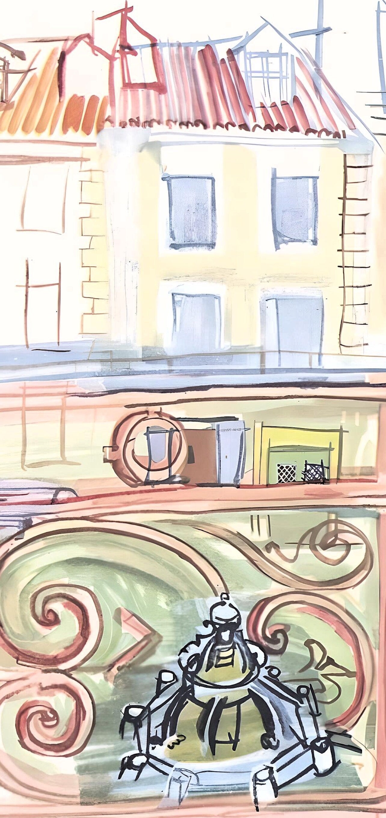 Raoul Dufy, La fenêtre de Dufy à Aspet, Vacances forcées