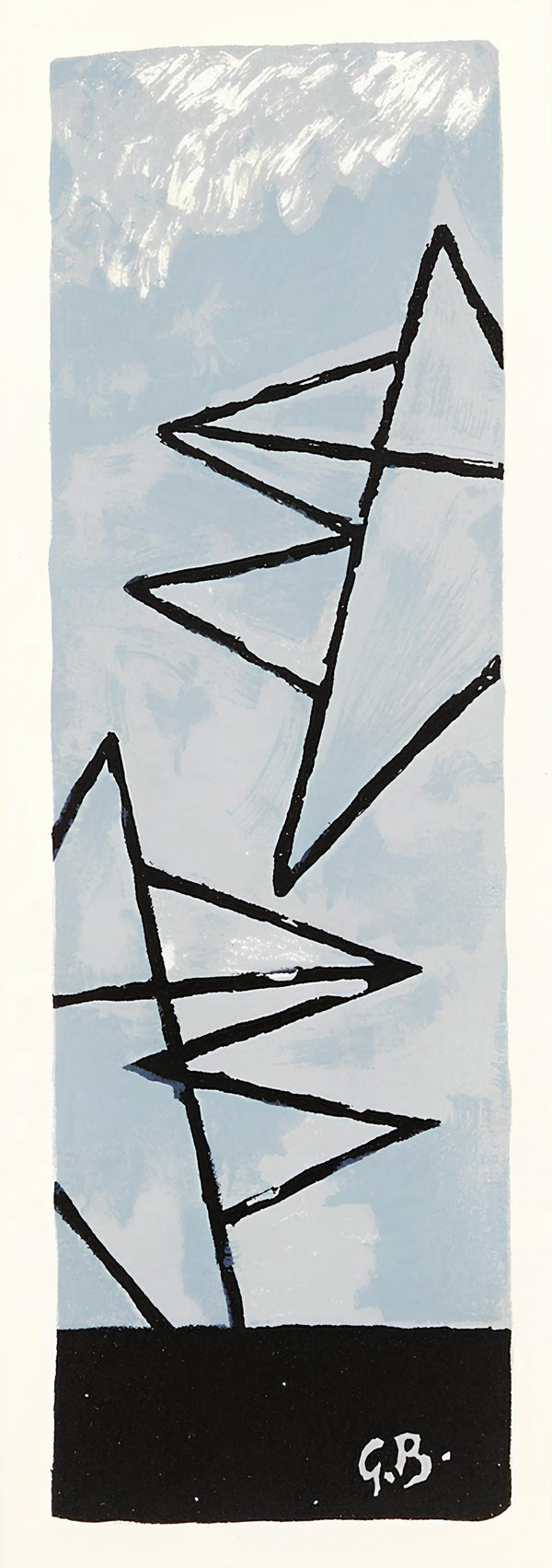 Georges Braque, Ciel gris I (Maeght 1032), Derrière le miroir, Limited Edition Lithograph