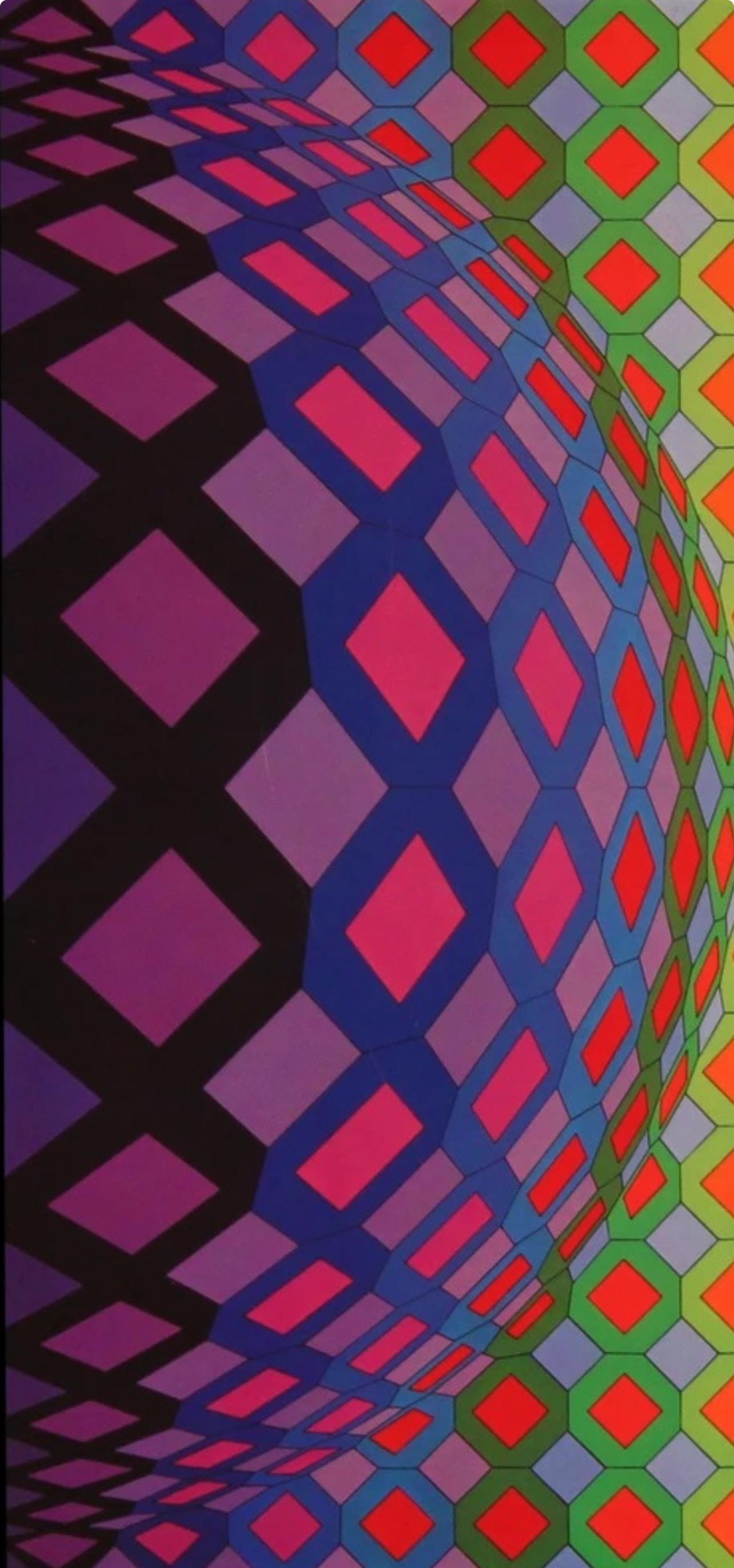 Victor Vasarely, Composition, Octogone, Limited Edition Héliogravure