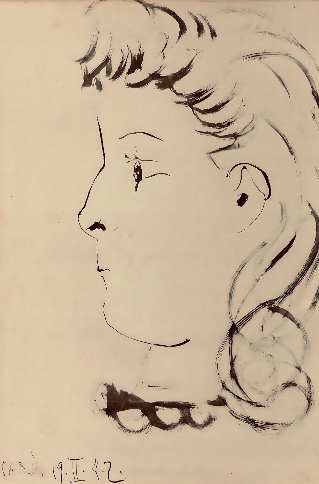 Pablo Picasso, Composition, Carnet de dessins de Picasso, Cahiers d’Art, Limited Edition Lithograph