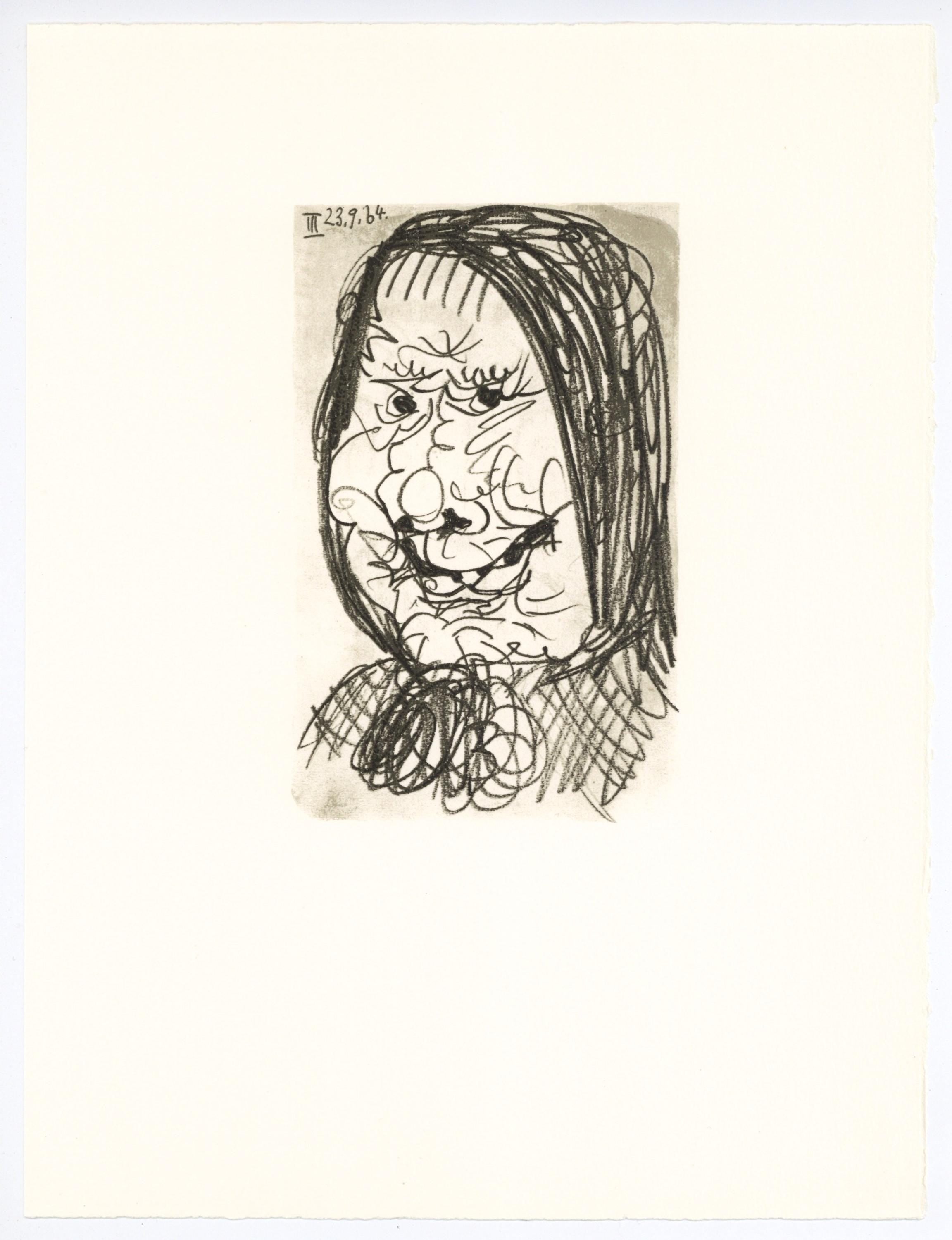 Pablo Picasso, Composition, Le Goût du Bonheur (Cramer 148; Bloch 2013), Limited Edition Mixed Media Lithograph