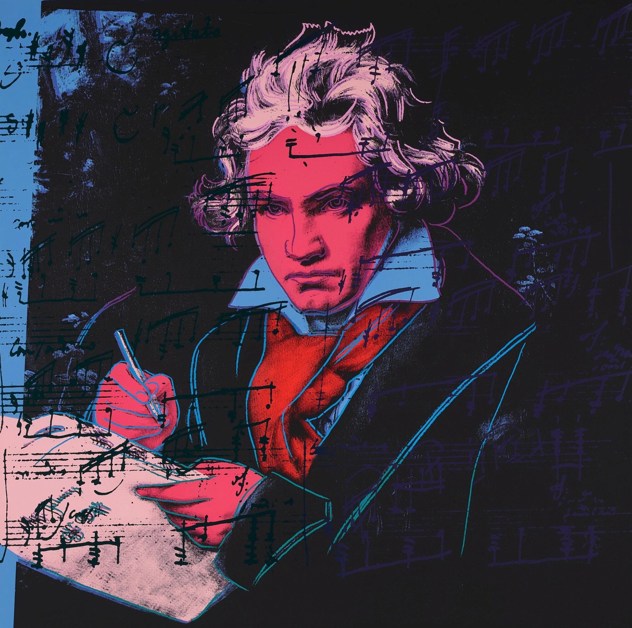 Andy Warhol, Beethoven, nº392, nº391, nº392, nº393, Suite of Four, Official Limited Edition, Sunday B. Morning, Silkscreens