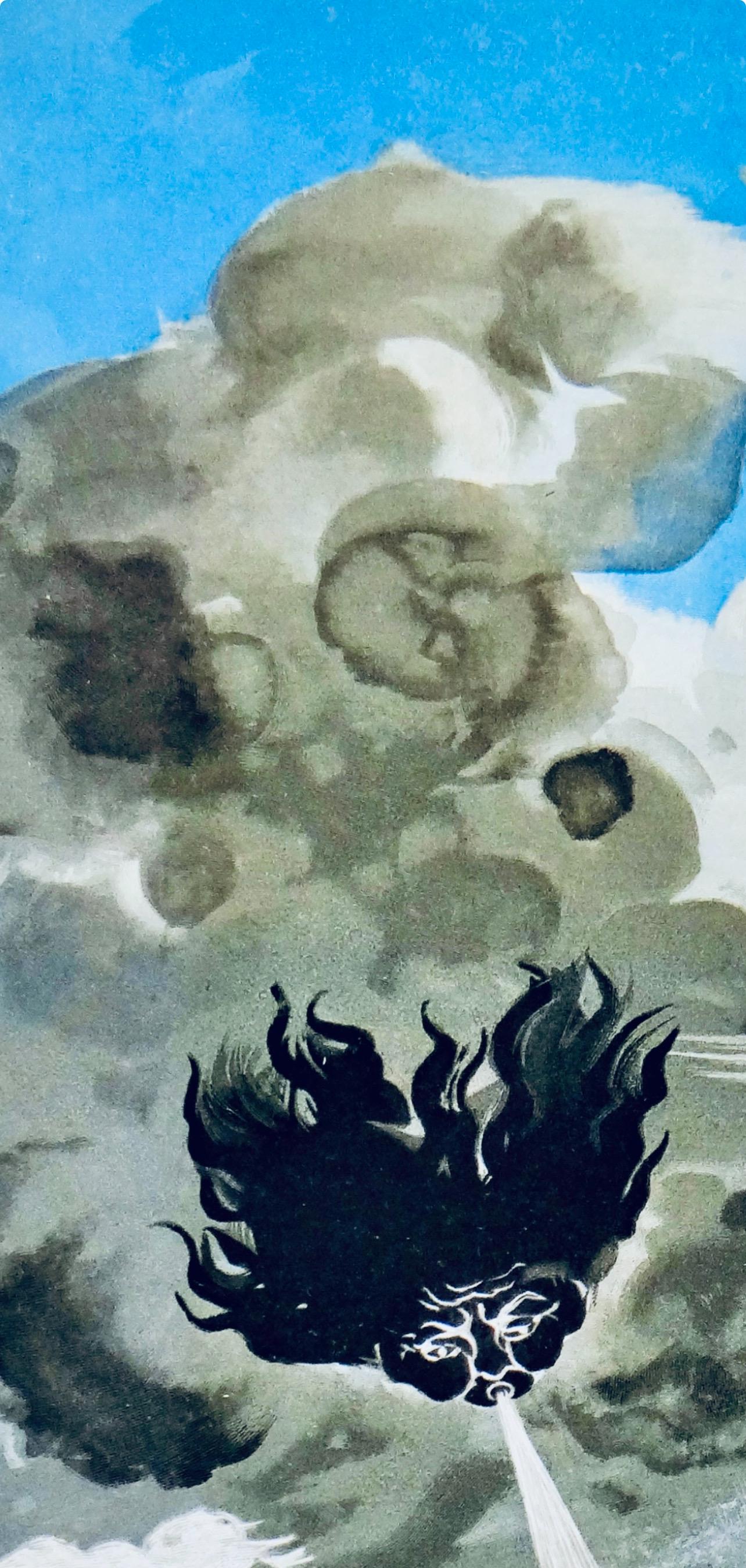 Roger Chapelain-Midy, Phebus et Borée, Vingt fables de La fontaine, Limited Edition Woodcut