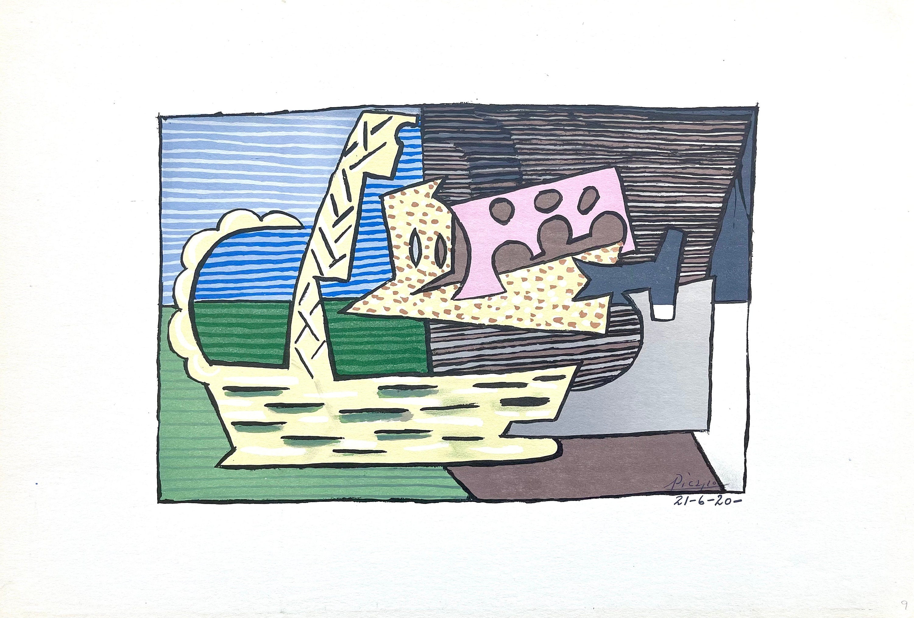 Pablo Picasso, The Basket (Orozco 95), Picasso: Fifteen Drawings, Limited Edition Lithograph