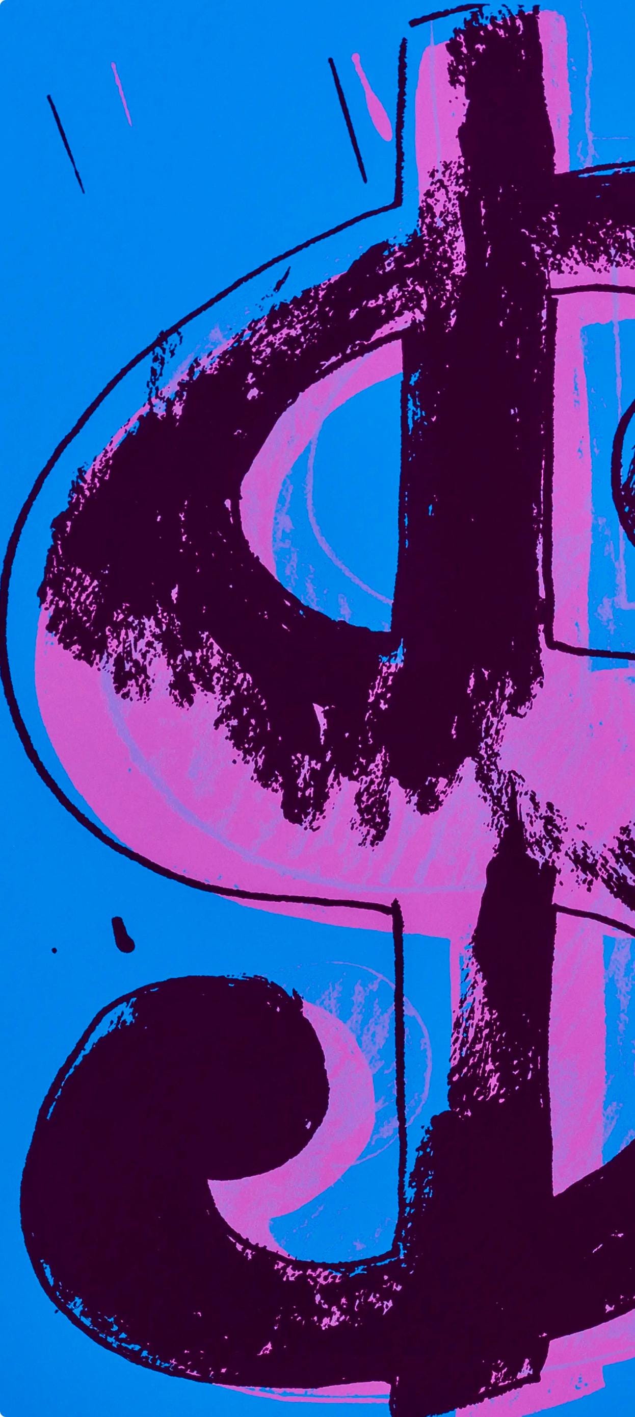 Andy Warhol, Dollar Sign, Blue, Official Limited Edition, Sunday B. Morning, Silkscreen