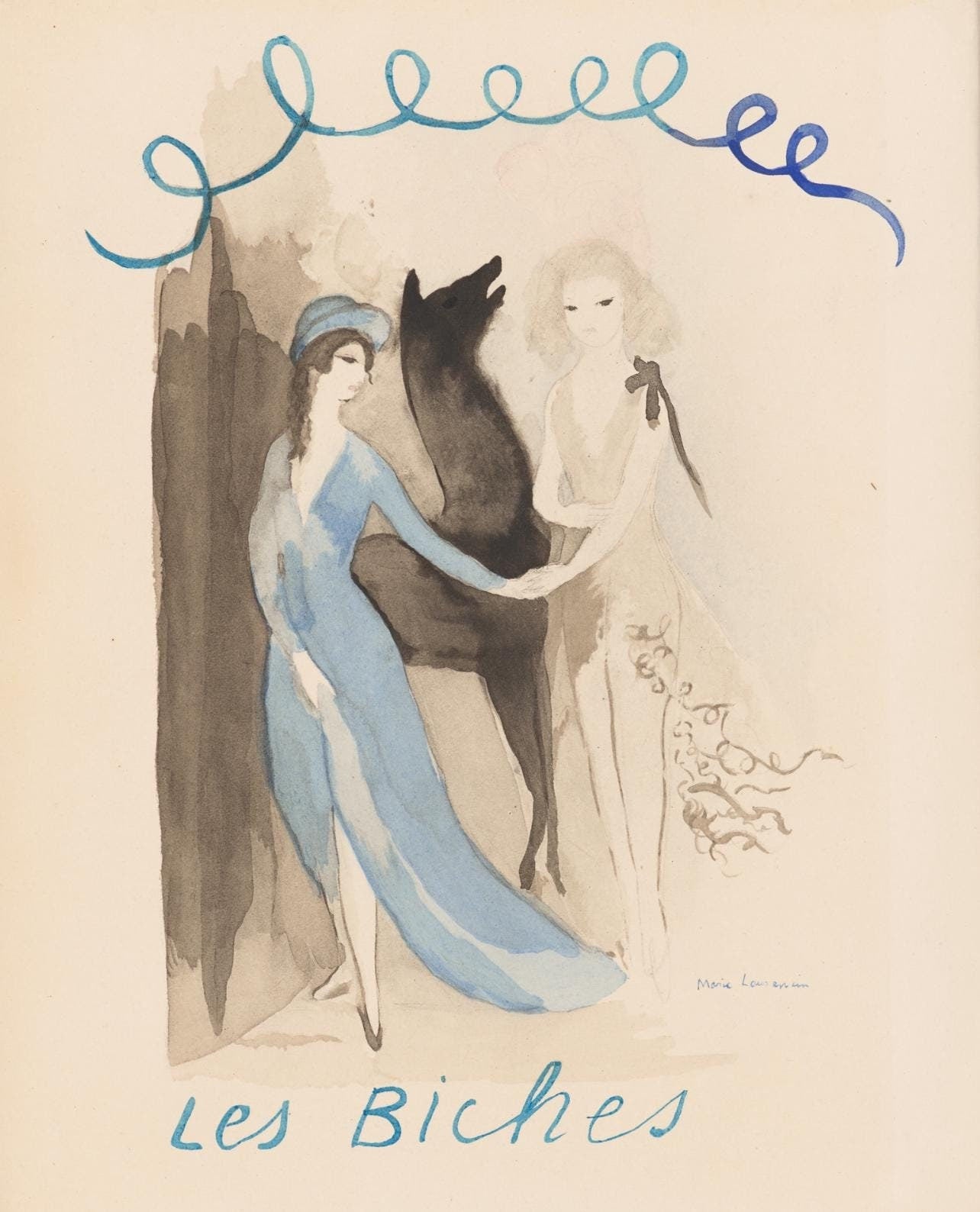 Marie Laurencin, Composition, Les Biches, Limited Edition Lithograph