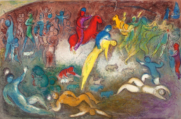 Marc Chagall, Enlèvement de Chloé, Daphnis et Chloé, Limited Edition Héliogravure