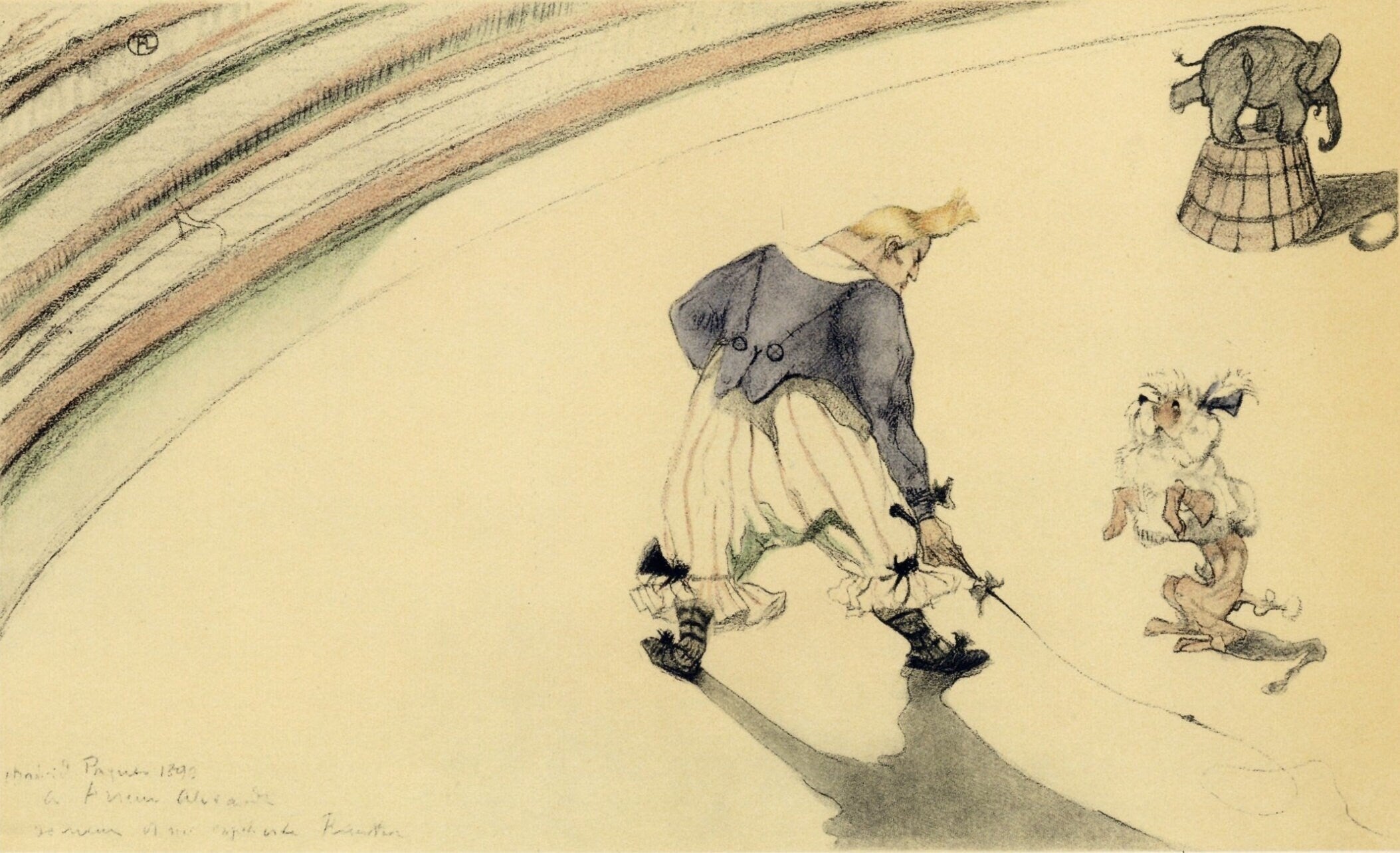 Henri de Toulouse-Lautrec, Clownesse et cochon, The Circus by Toulouse-Lautrec, Limited Edition Lithograph