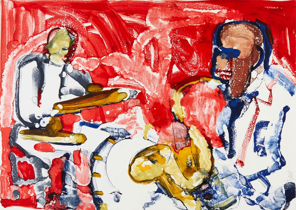 Romare Bearden, Out Corus (rhythm section) (Gelburd/Rosenberg 70-77), Jazz Series, Limited Edition Lithograph