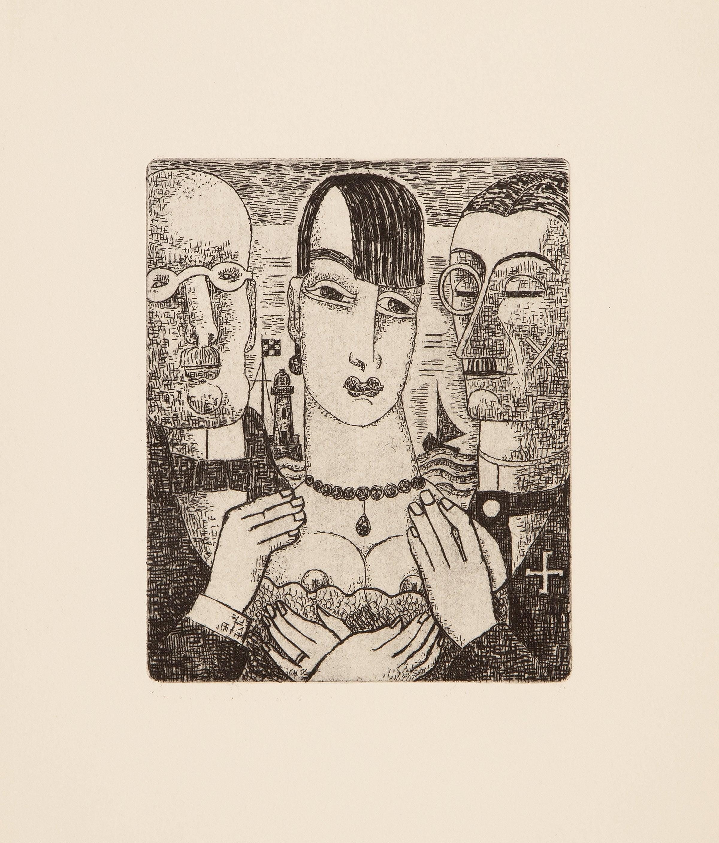 Marcel Gromaire, Composition, Vers un monde volage, Limited Edition Etching