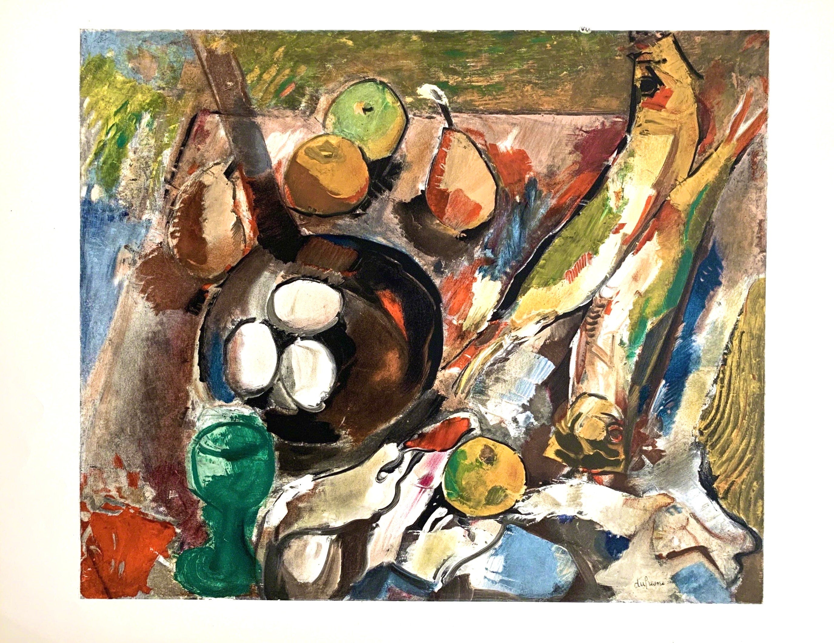 Charles Dufresne, Nature morte fruits et légumes, Dufresne, Collection Pierre Lévy, Limited Edition Lithograph