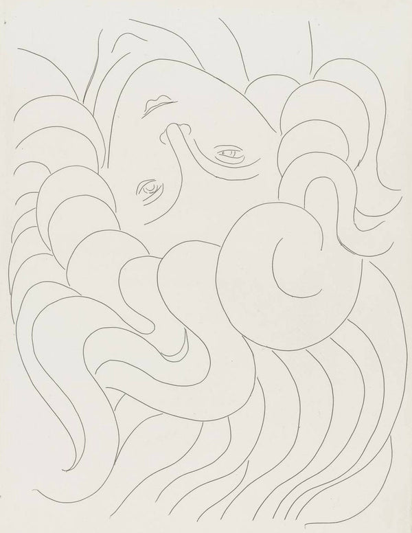 Henri Matisse, La Chevelure (The Head of Hair), Poésies, Limited Edition Lithograph