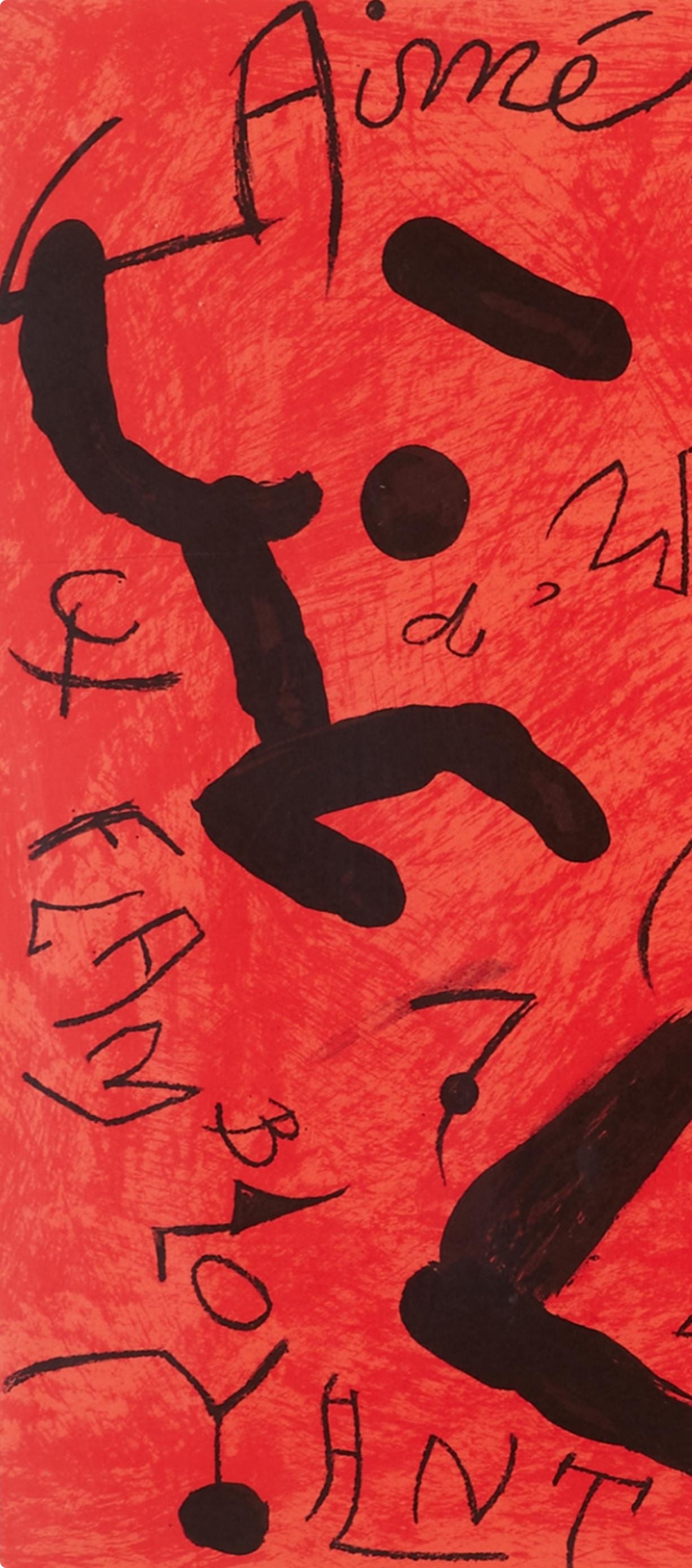 Joan Miró, Composition, Hommage à Aimé et Marguerite Maeght, Derrière le miroir, Limited Edition Lithograph