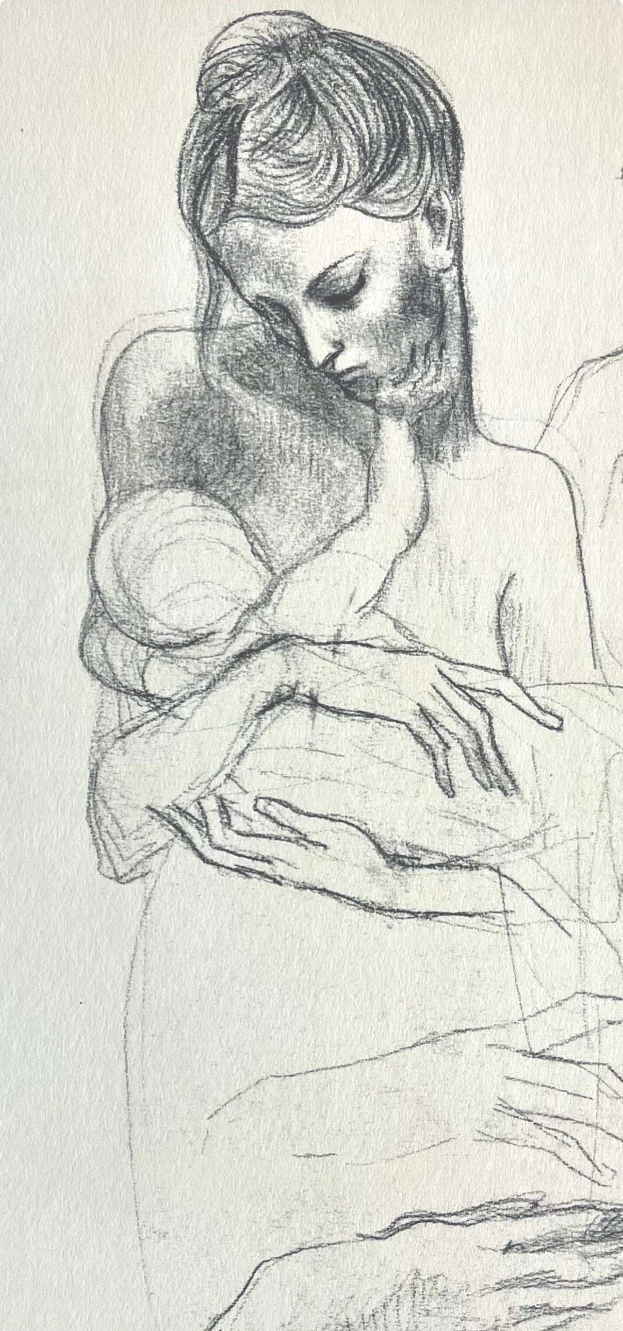 Pablo Picasso, Mother and Child (Orozco 95), Picasso: Fifteen Drawings, Limited Edition Lithograph