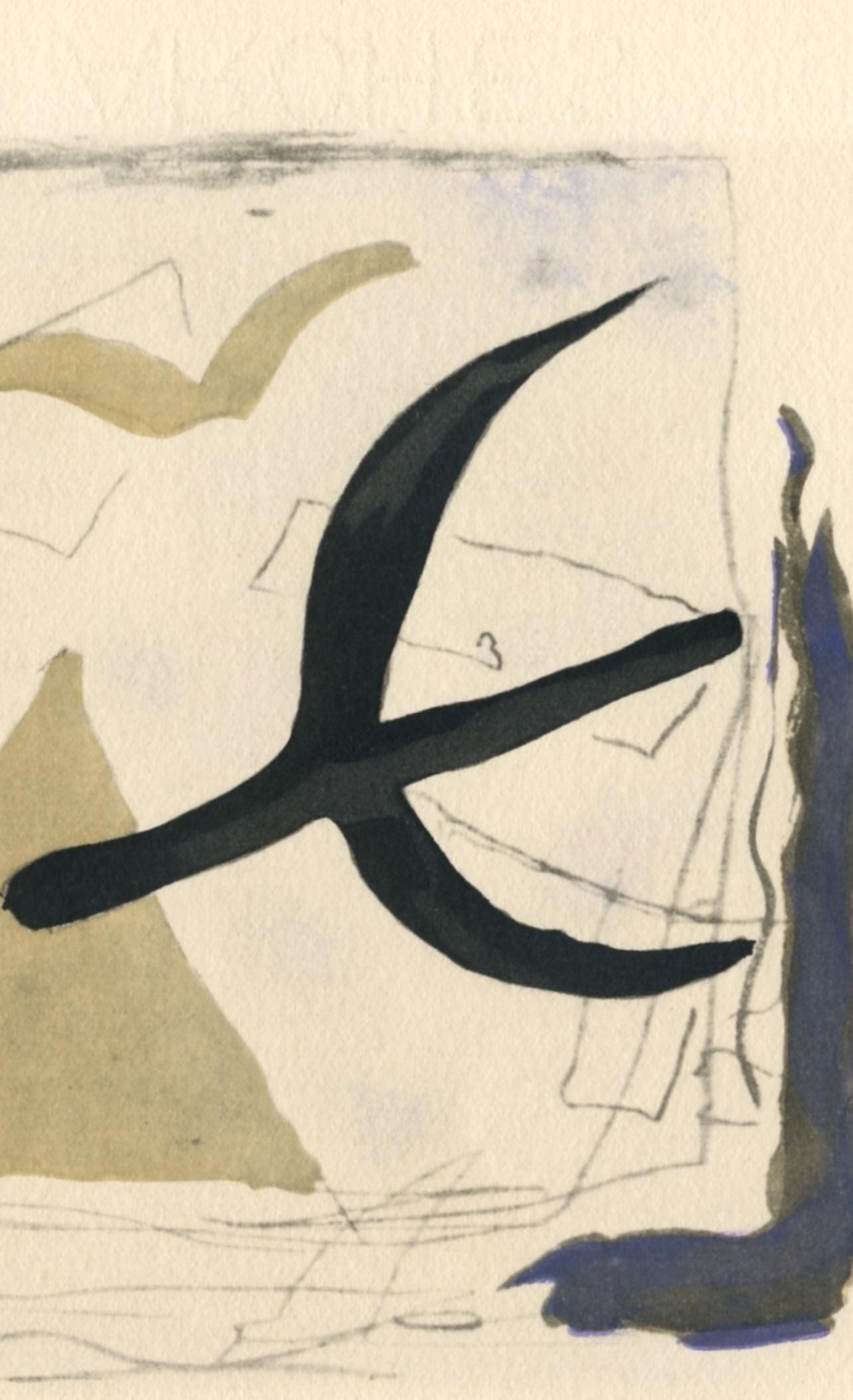 Georges Braque, Etude (oiseaux), Georges Braque le solitaire, XXe siècle, Limited Edition Lithograph